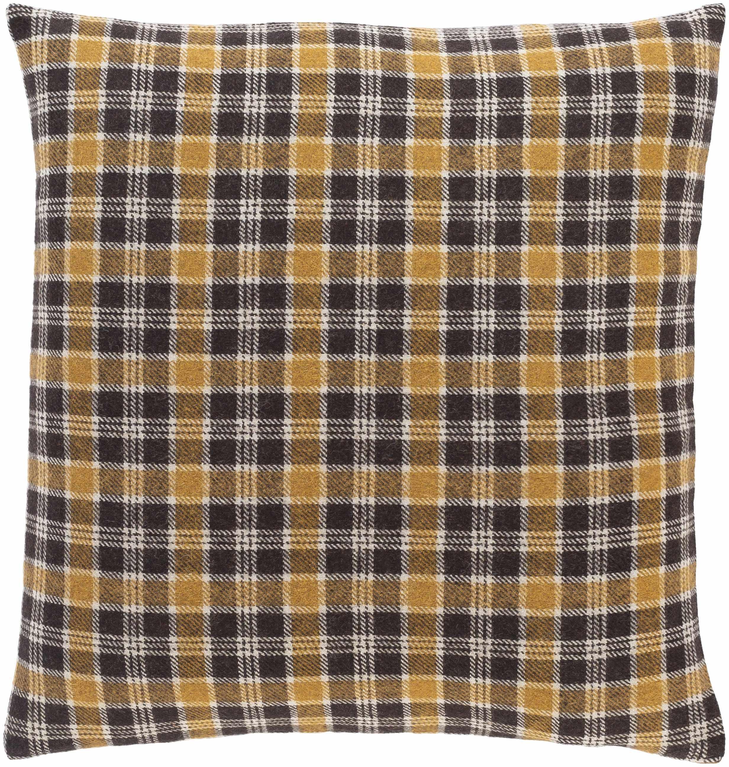 Llanfachreth Golden Plaid Accent Pillow - Clearance - PRHOMZ
