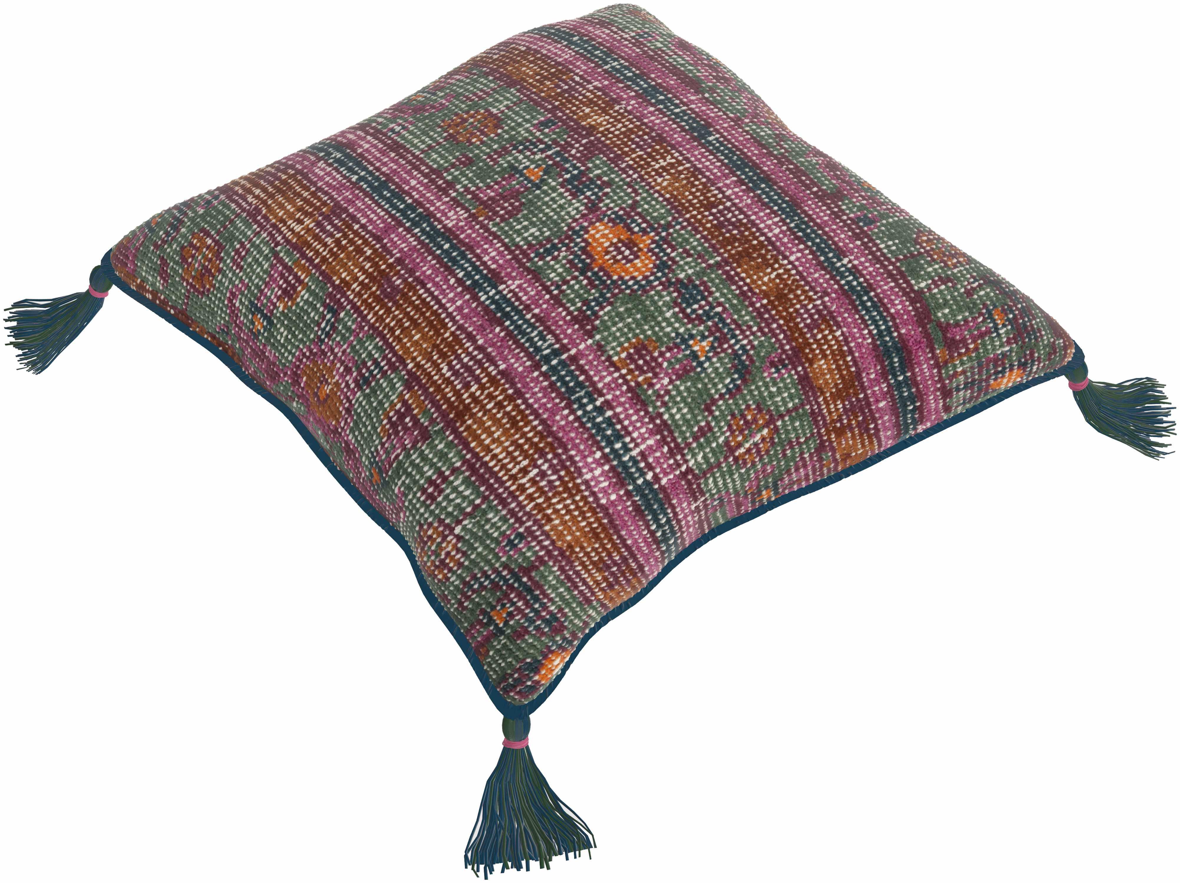 Longwarry Multicolor Tribal Tassel Floor Pillow - Clearance - PRHOMZ