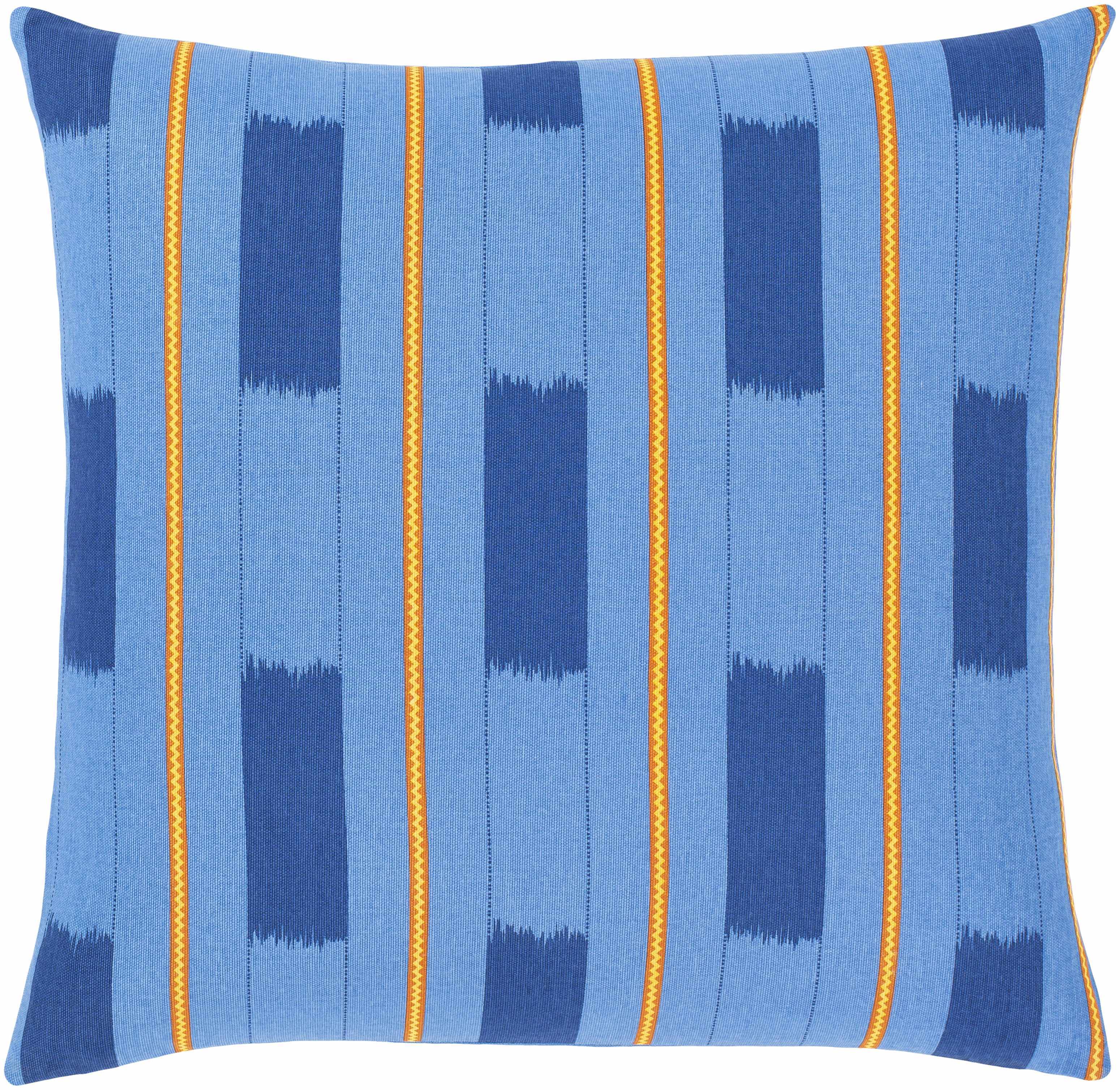 Locustville Blue&Orange Gradient Striped Throw Pillow - Clearance-0