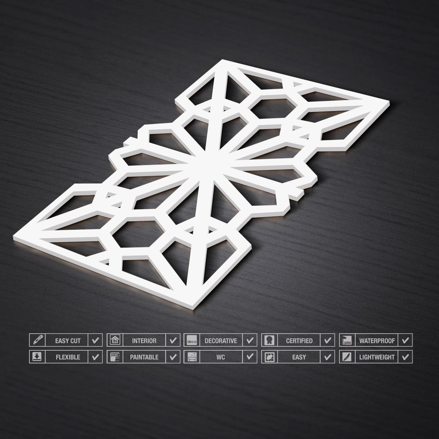 Geometric Oriental 3D Wall Panels - PRHOMZ