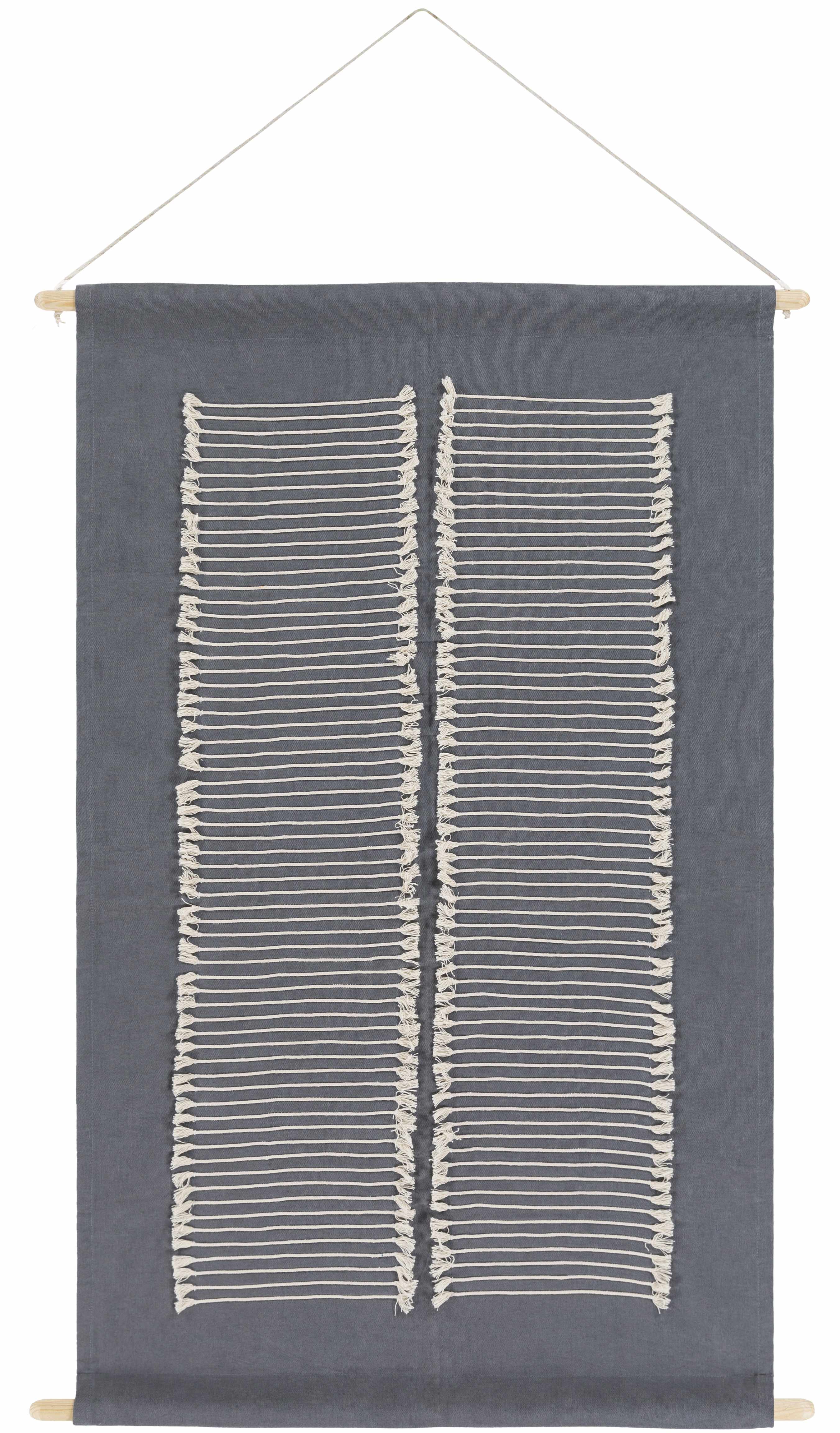 Lopez Navy Cotton Striped Wall Hanging-0