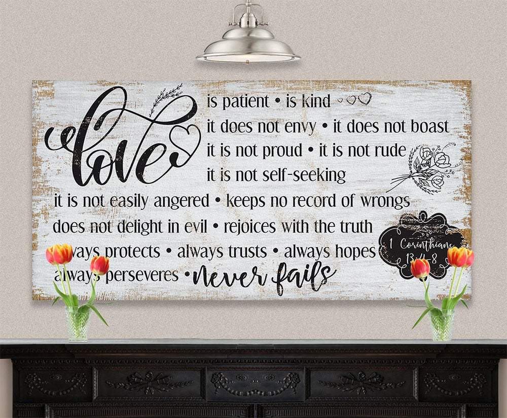 Love Is Patient - Canvas