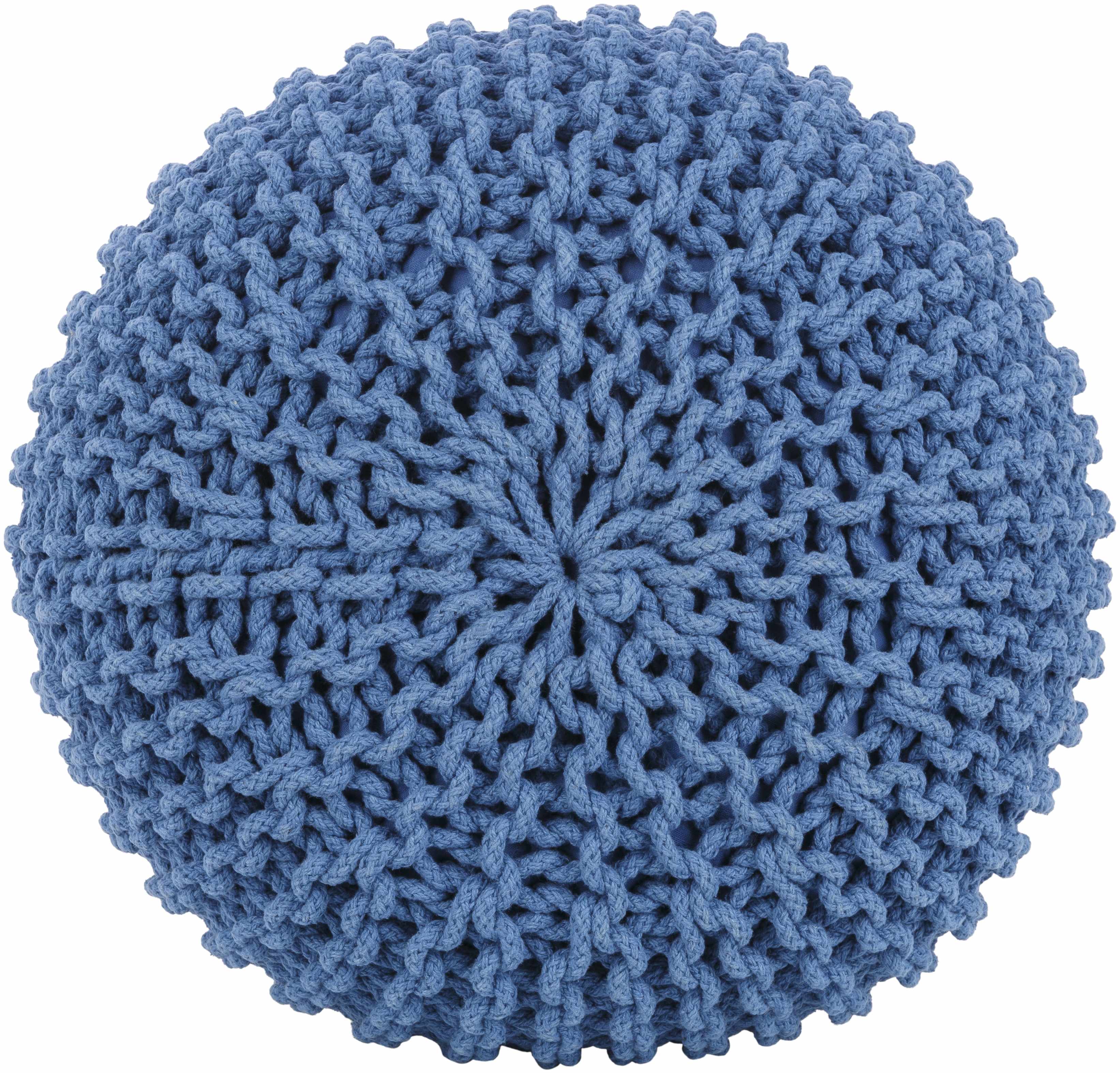 Eisenberg Woven Gray Pouf-1