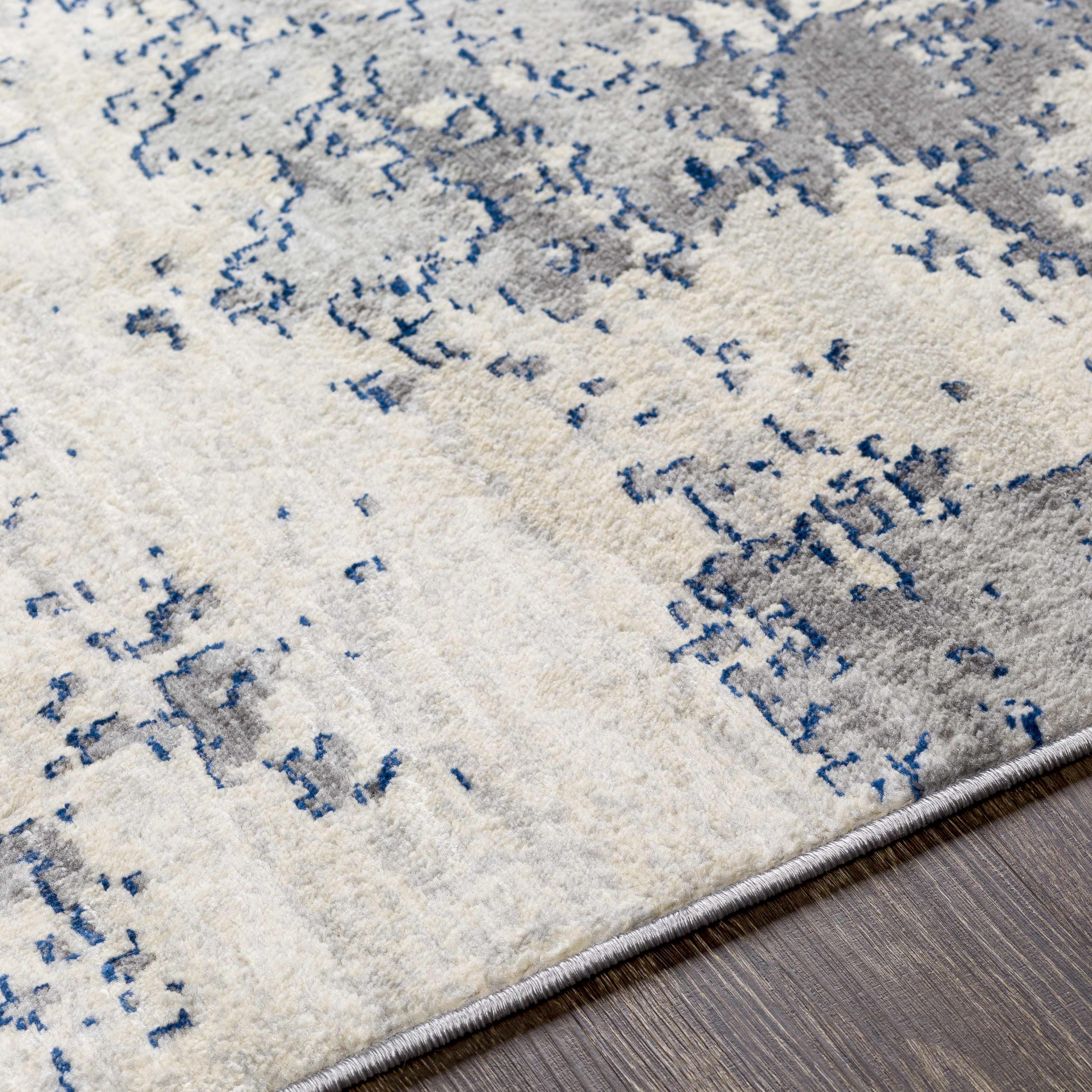 Lubao Blue Contemporary Rug - PRHOMZ