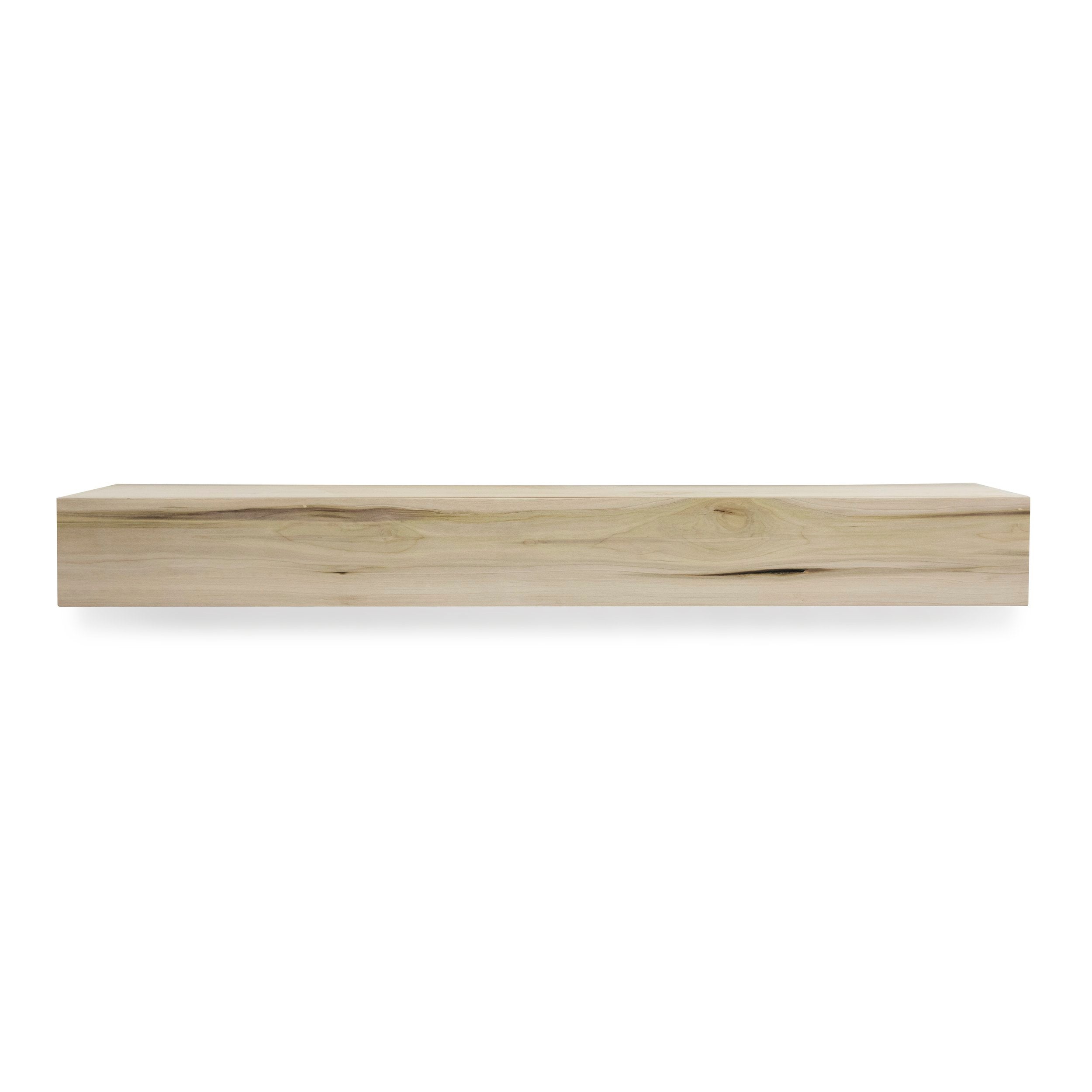 Farmhouse Poplar Wood Floating Fireplace Mantel