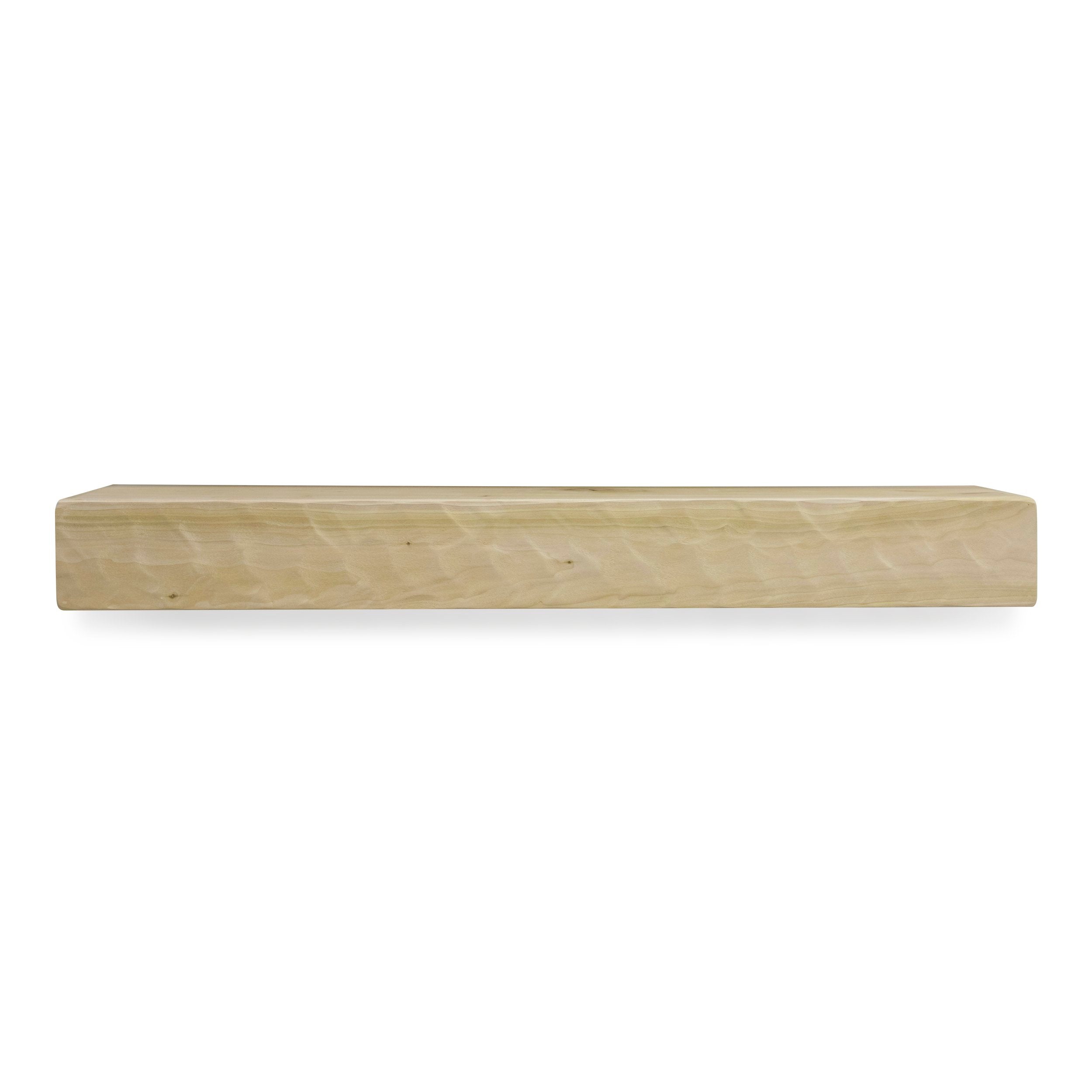 Rough Hewn Poplar Fireplace Mantel Shelf