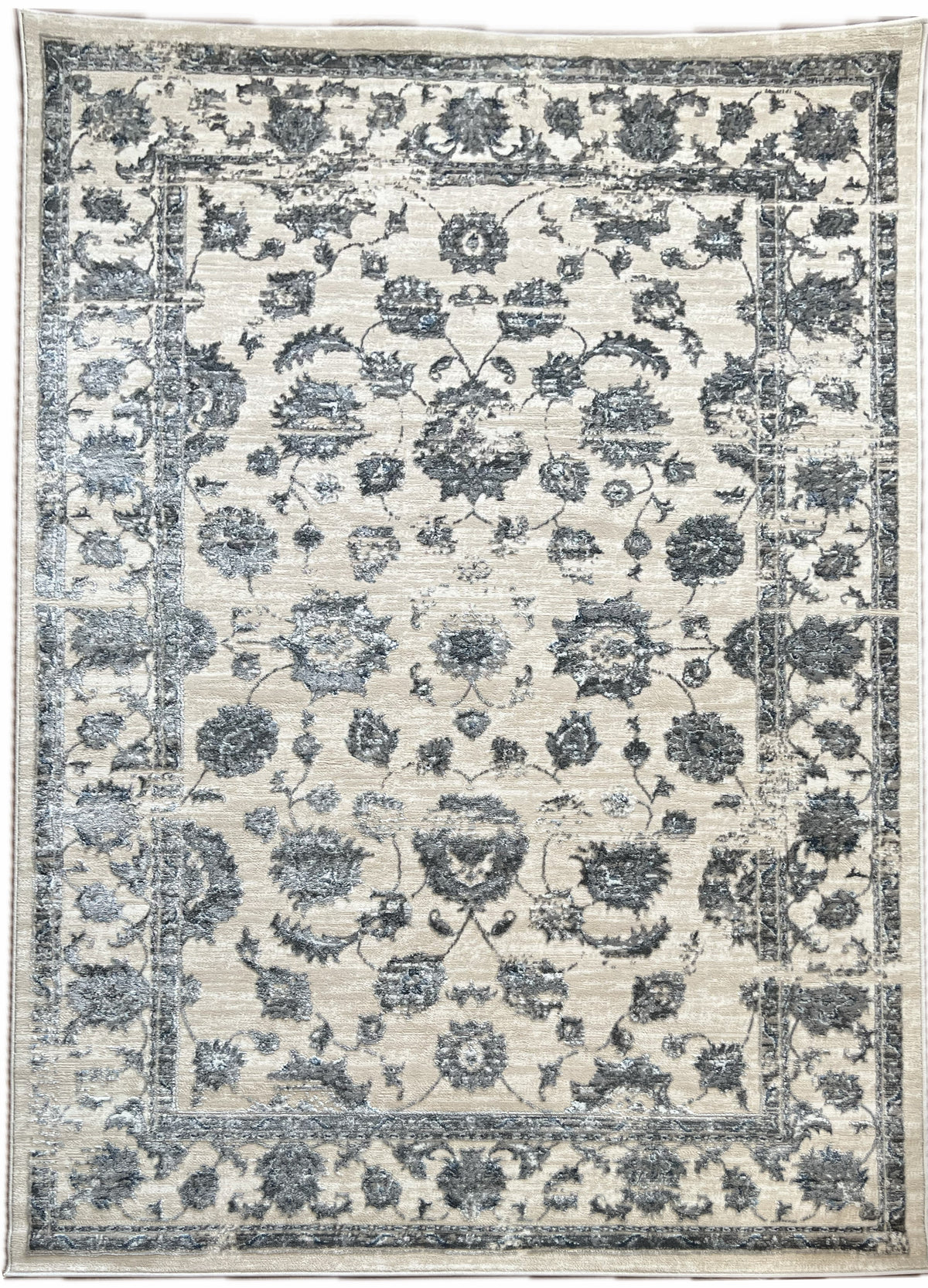 ROY's Home High&Low Area Rugs,Vintage Flower Garden Design, Shiny Effect Colors