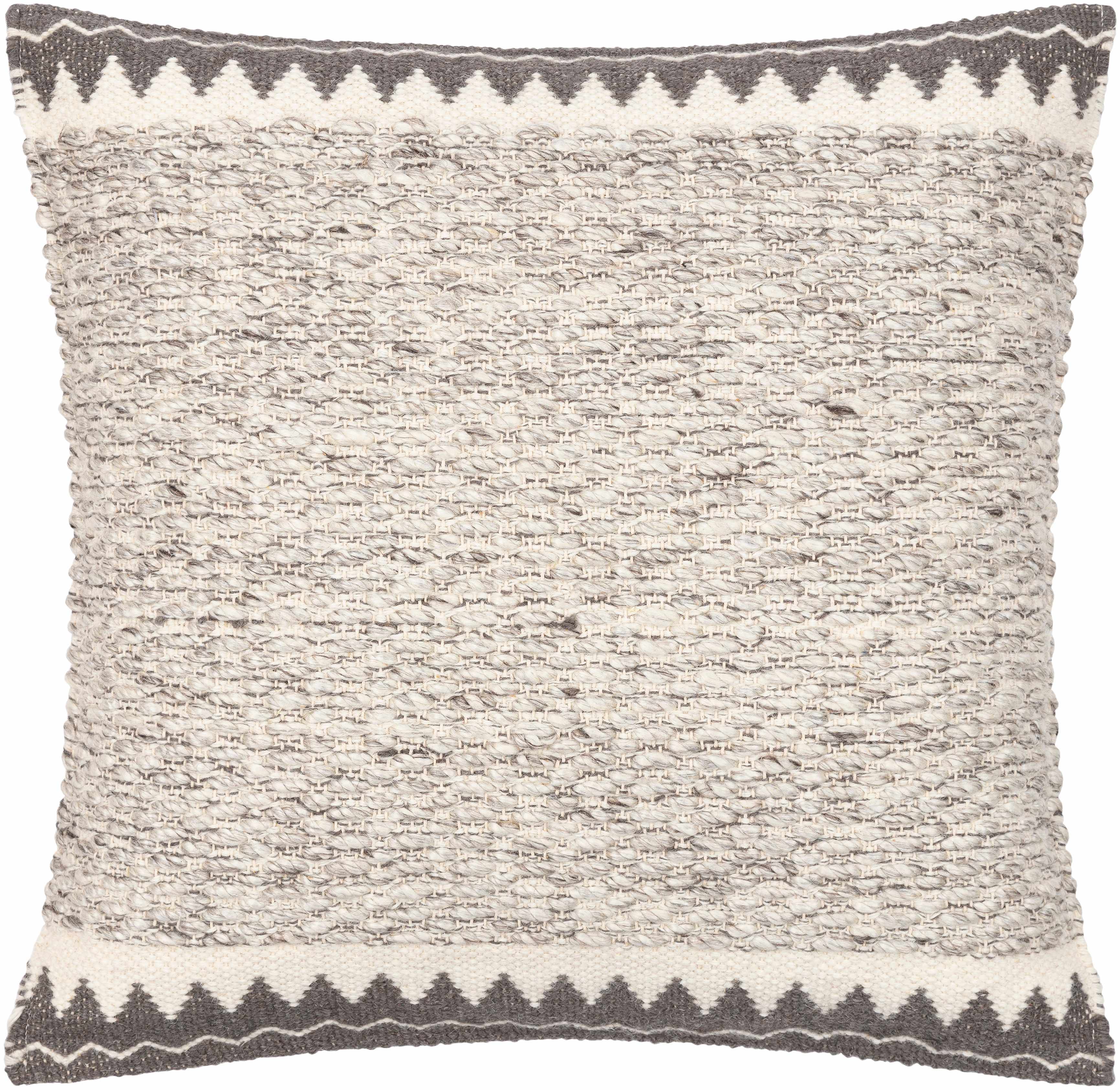 Maywood Cream Wool&Cotton Throw Pillow-0