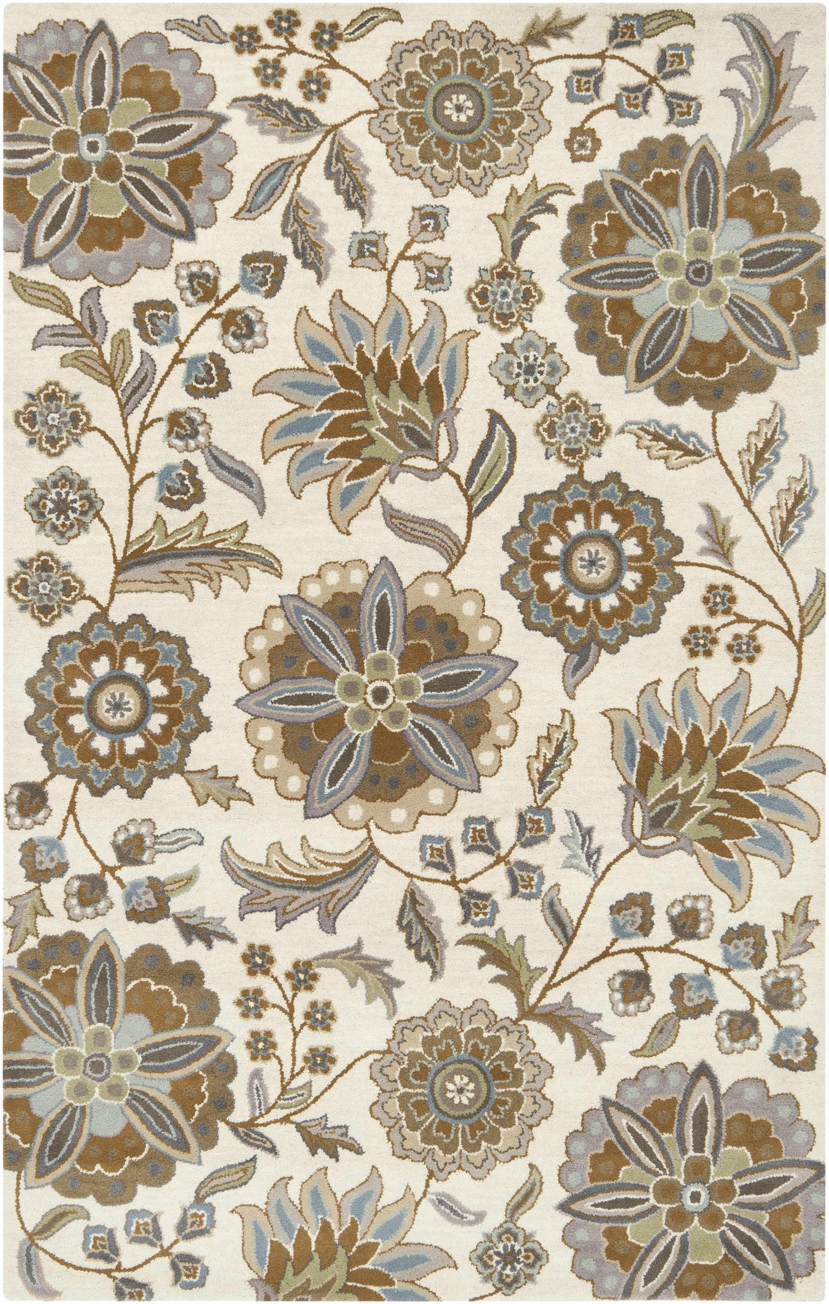 Mack Floral Wool Area Carpet - Promo - PRHOMZ