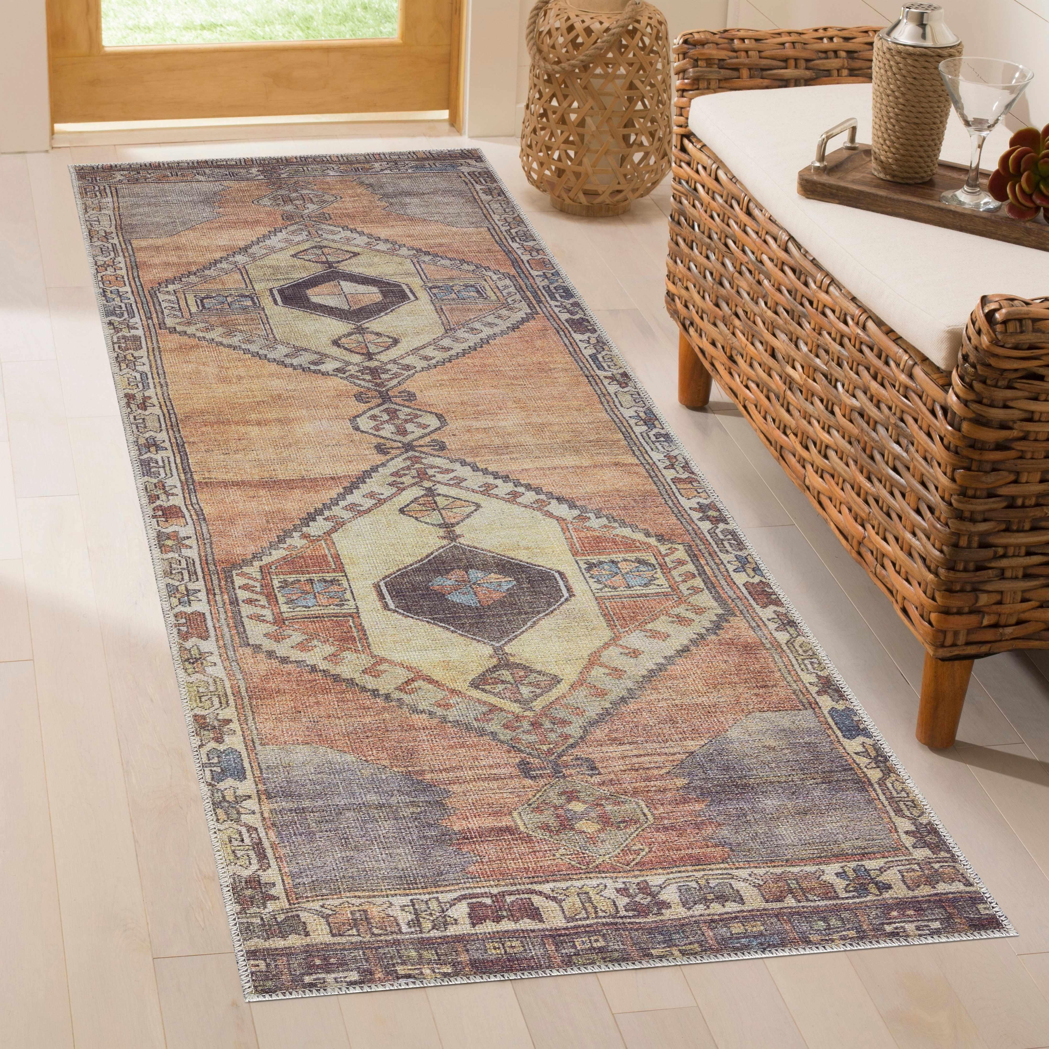Medinah Washable Runner & Area Rug - PRHOMZ