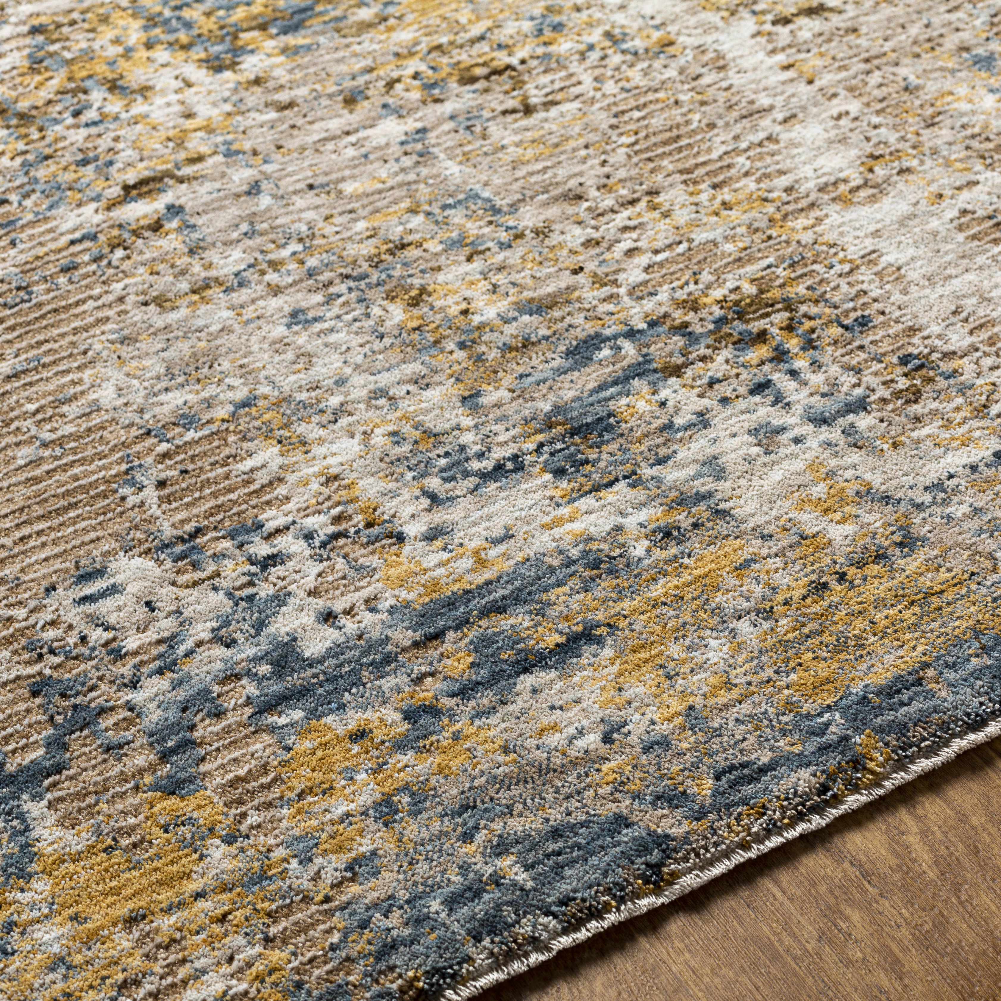 Meads Abstract Mustard Luxe Rug