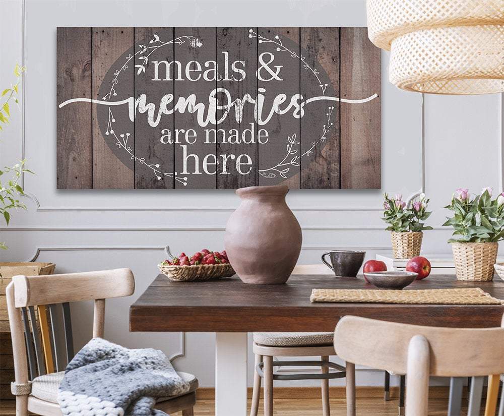 Meals & Memories Are Made Here - Canvas