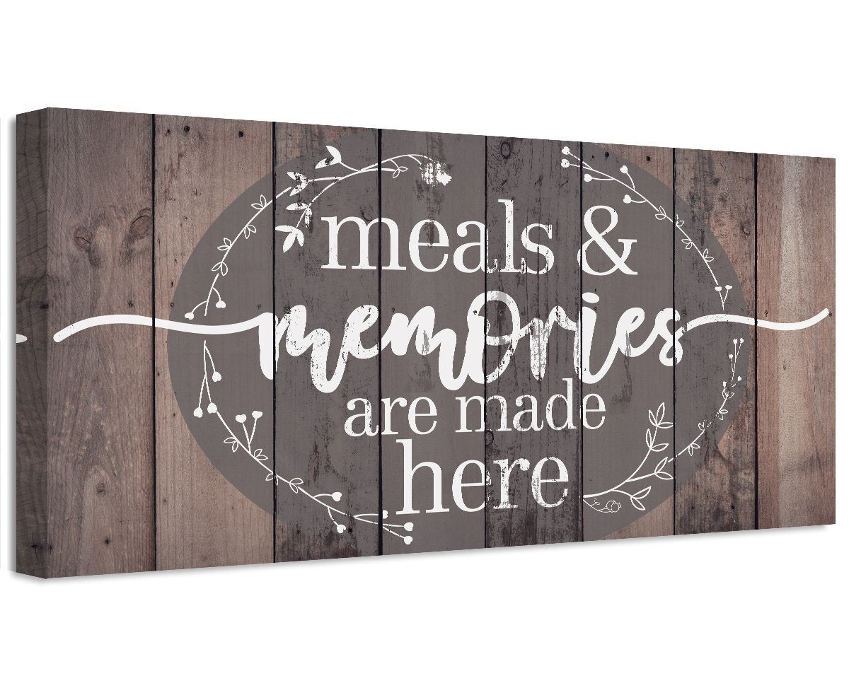 Meals & Memories Are Made Here - Canvas