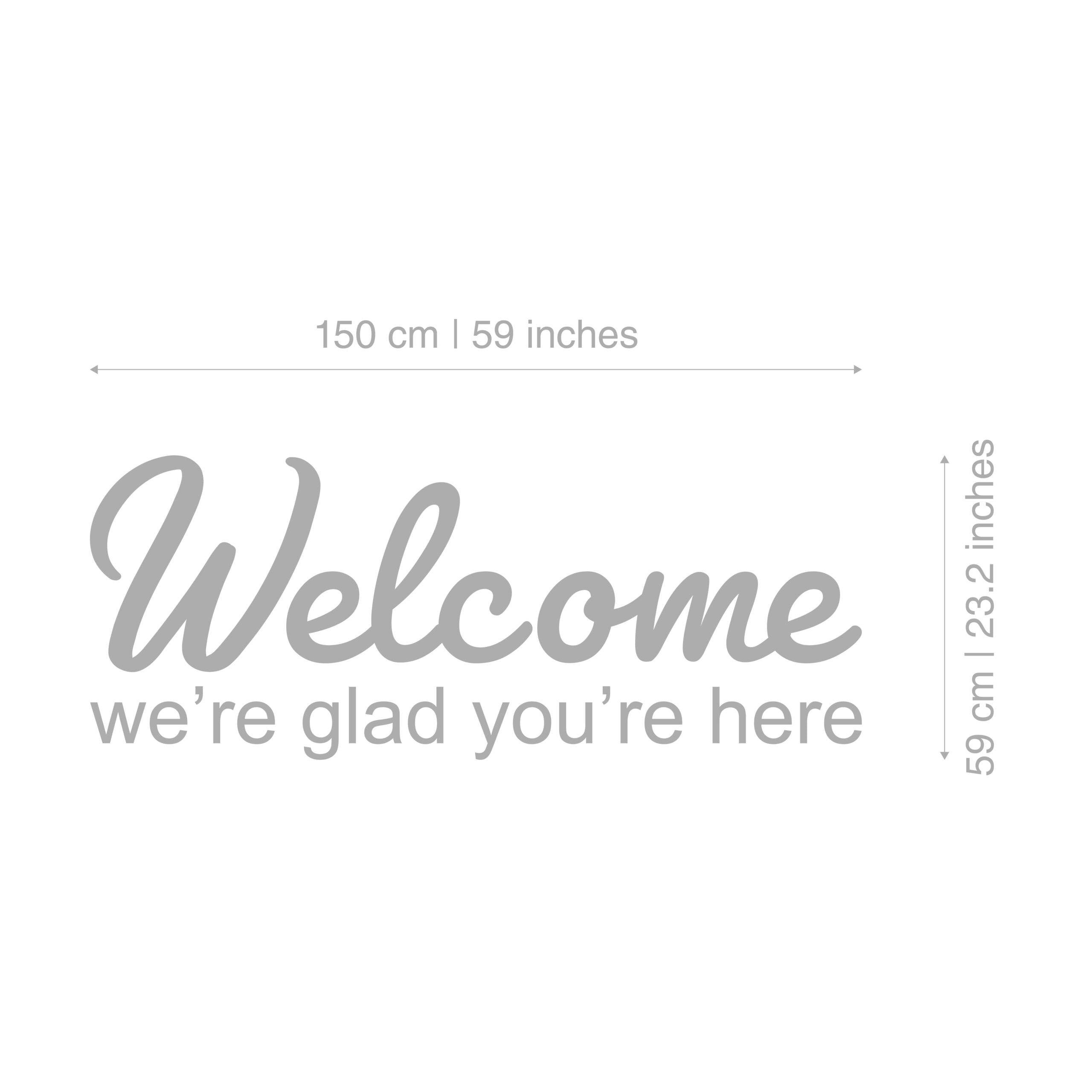 Welcome, We're Glad 3D Wall Sign - PRHOMZ
