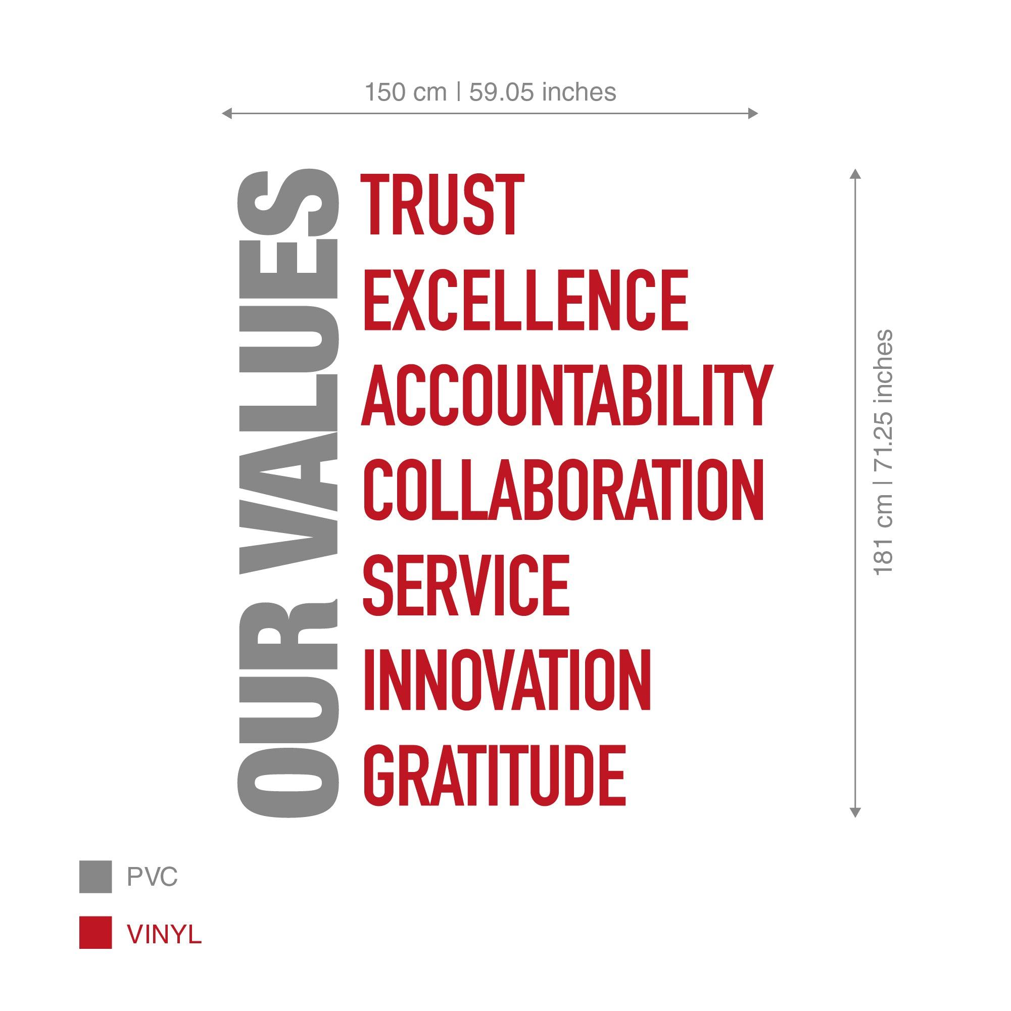 Our Values Office Decor - PRHOMZ