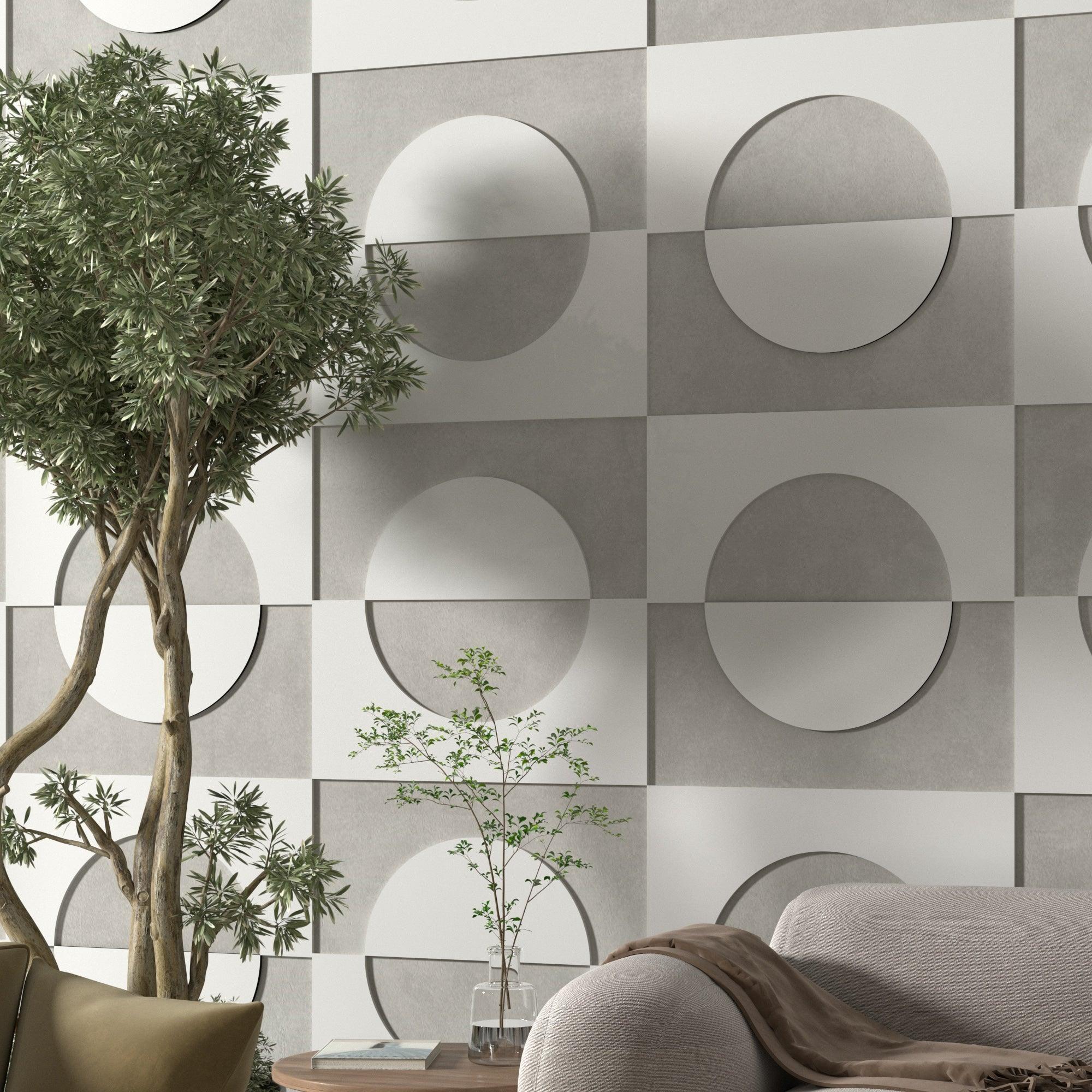3D Half Circles Wall Panels - PRHOMZ