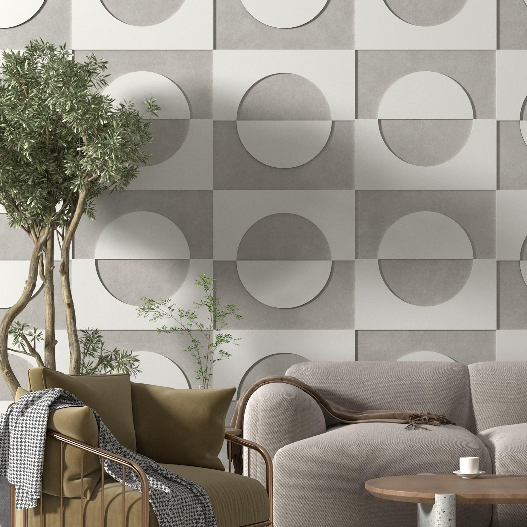 3D Half Circles Wall Panels - PRHOMZ