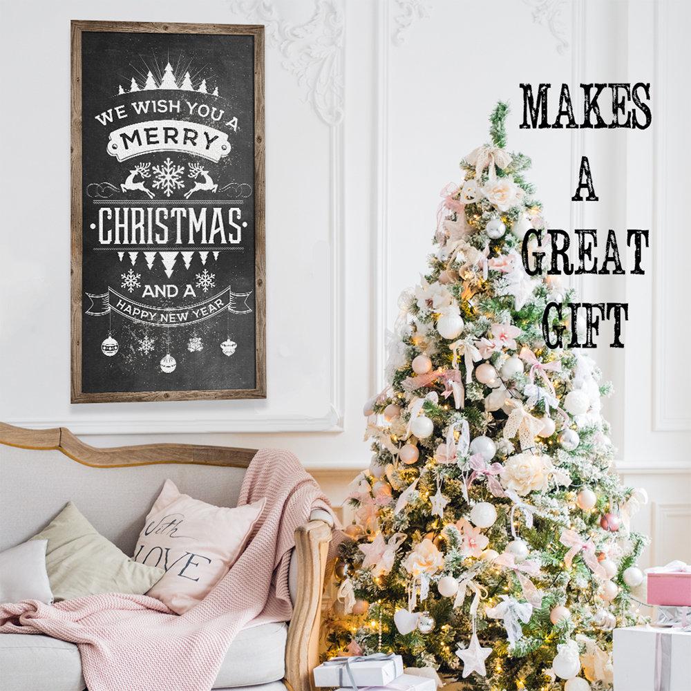 Merry Christmas Happy New Year - Canvas