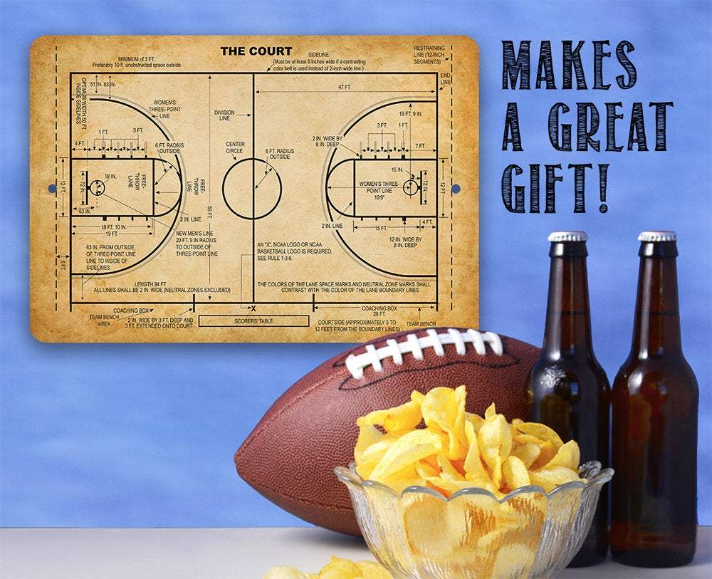 Basketball Court - Metal Sign