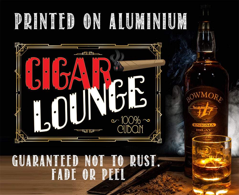Cigar Lounge - Metal Sign