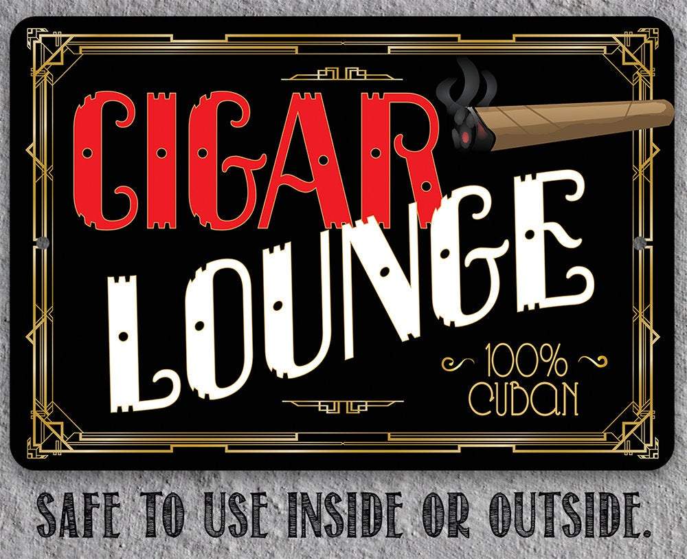 Cigar Lounge - Metal Sign