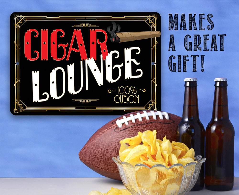 Cigar Lounge - Metal Sign