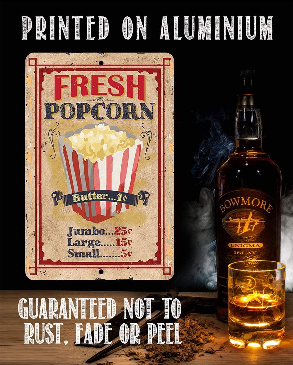 Fresh Popcorn - Metal Sign