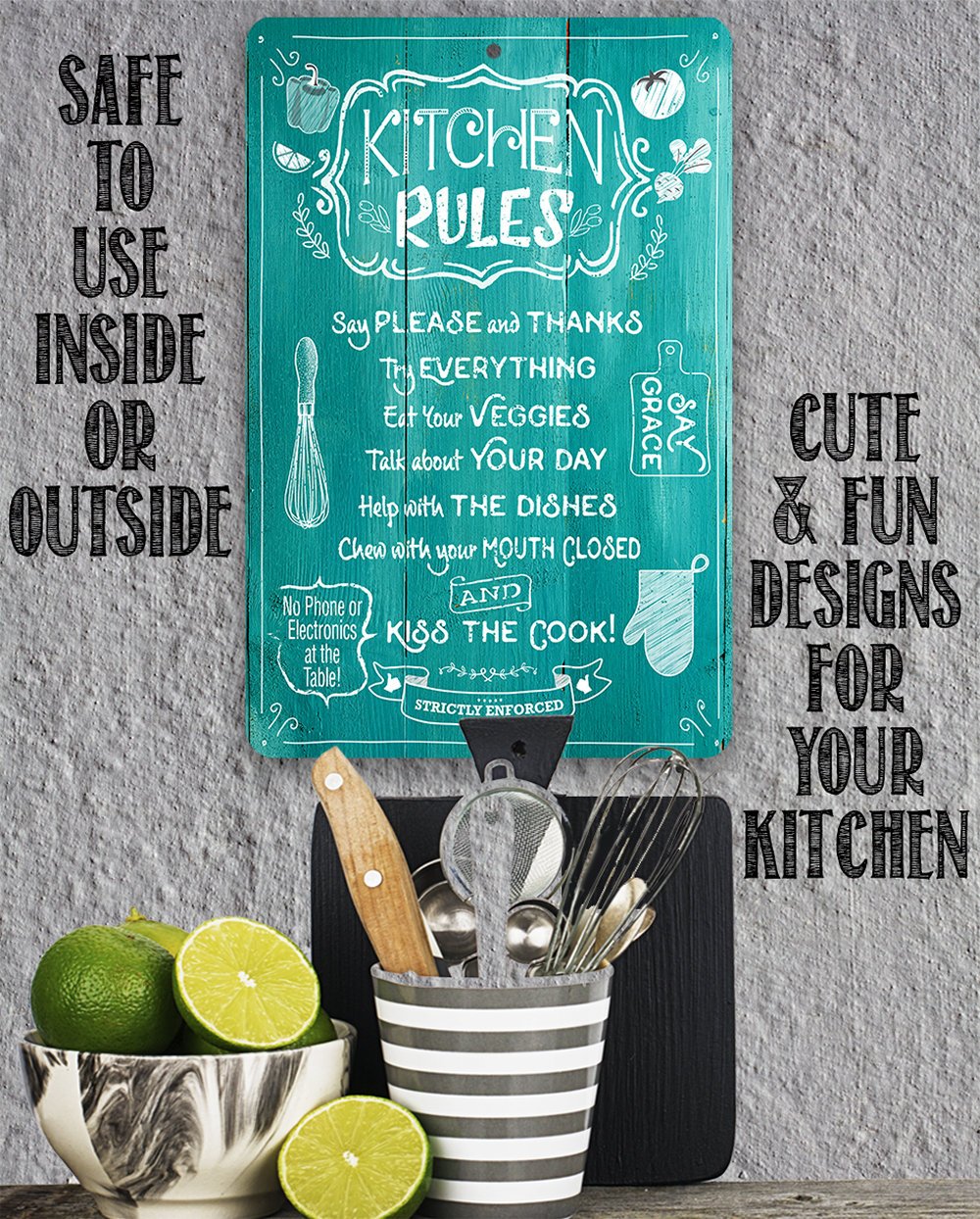 Kitchen Rules 2 - Metal Sign