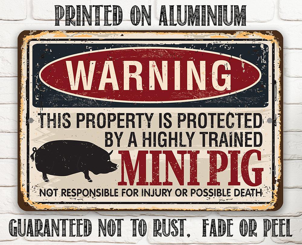 Property Protected By Mini Pig - Metal Sign