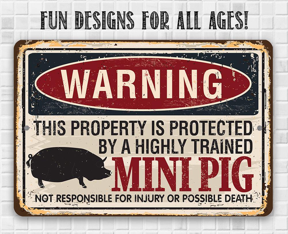 Property Protected By Mini Pig - Metal Sign