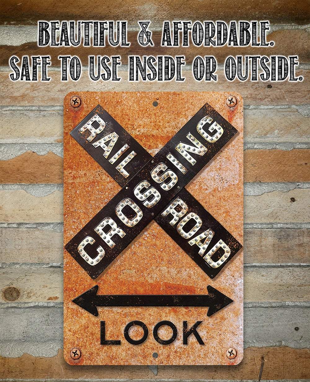 Railroad Crossing - Metal Sign