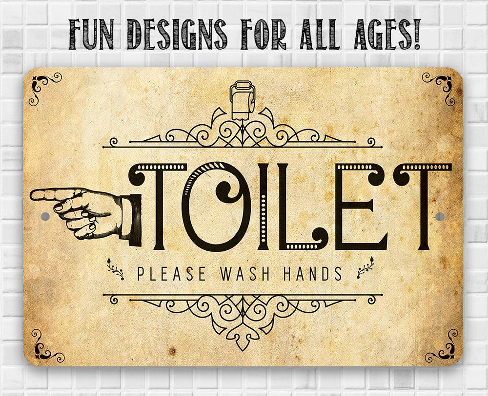 Toilet Directional (Left) - Metal Sign