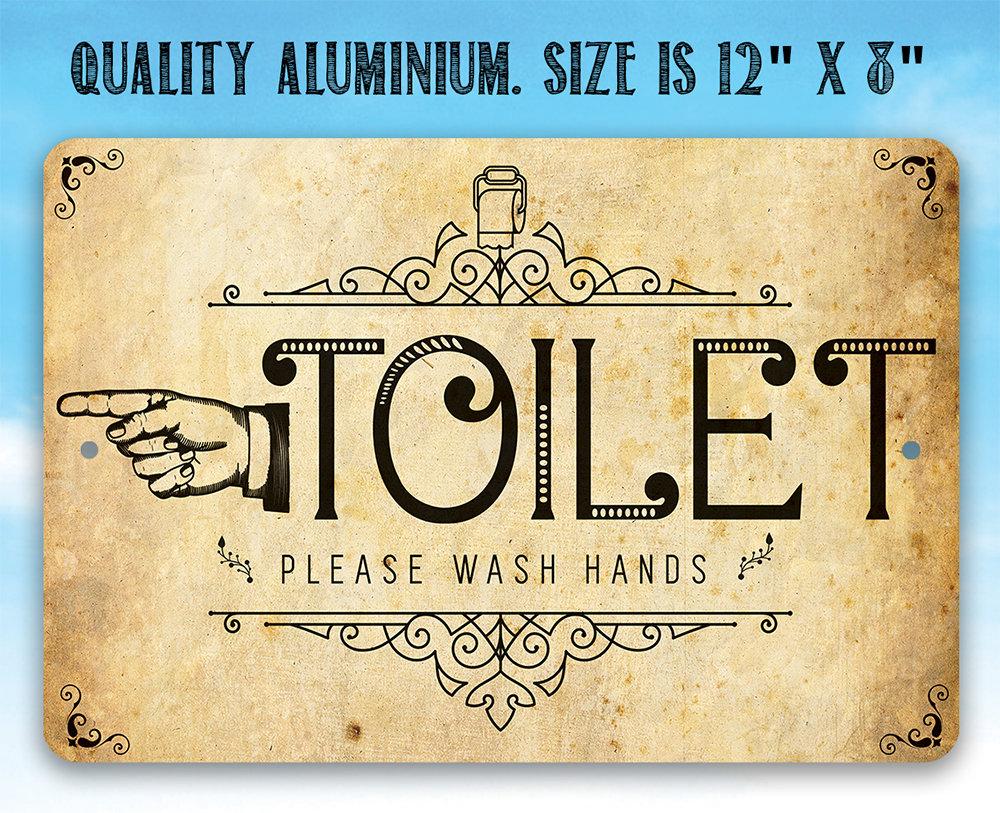 Toilet Directional (Left) - Metal Sign