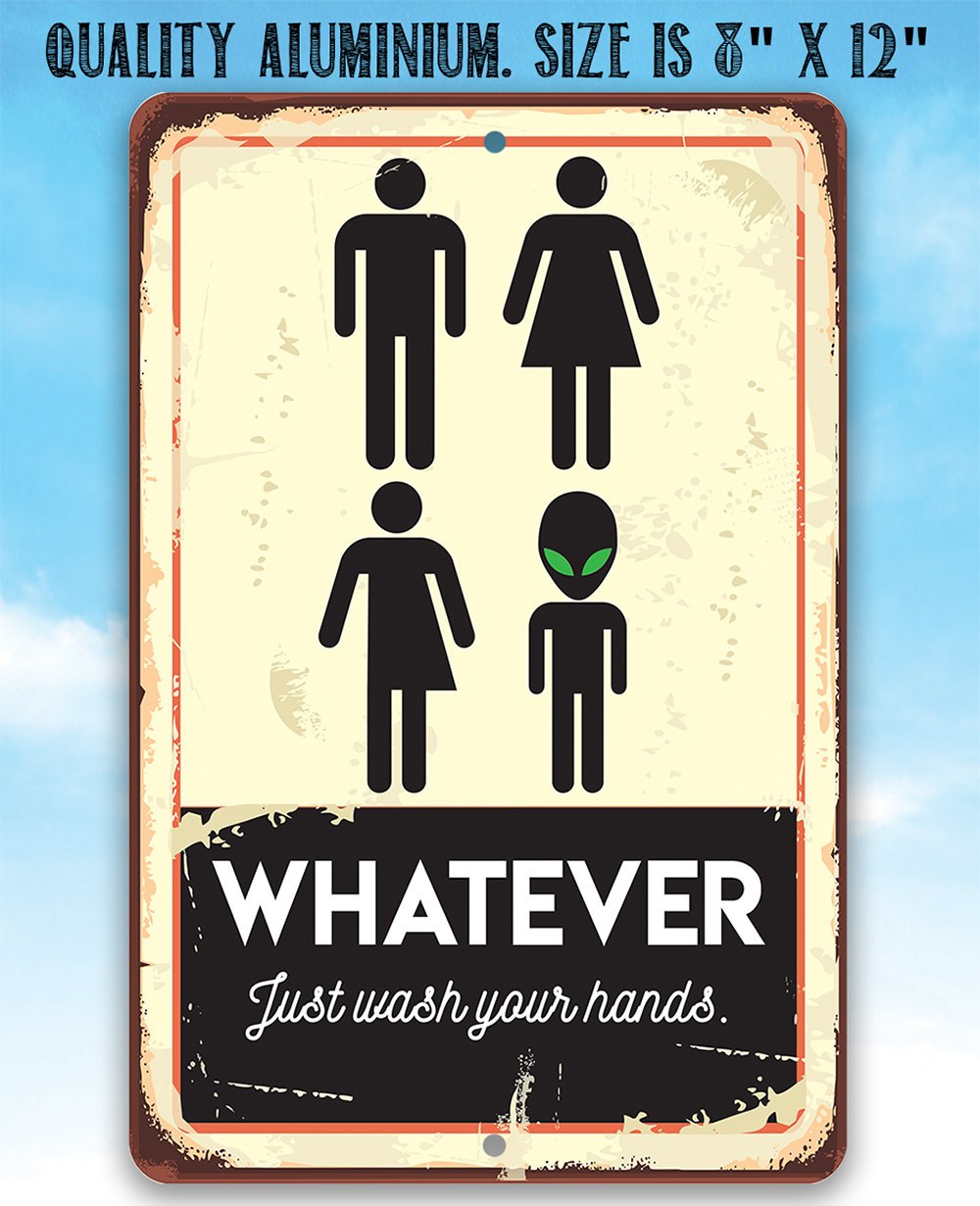 Whatever Just Wash Your Hands - Metal Sign
