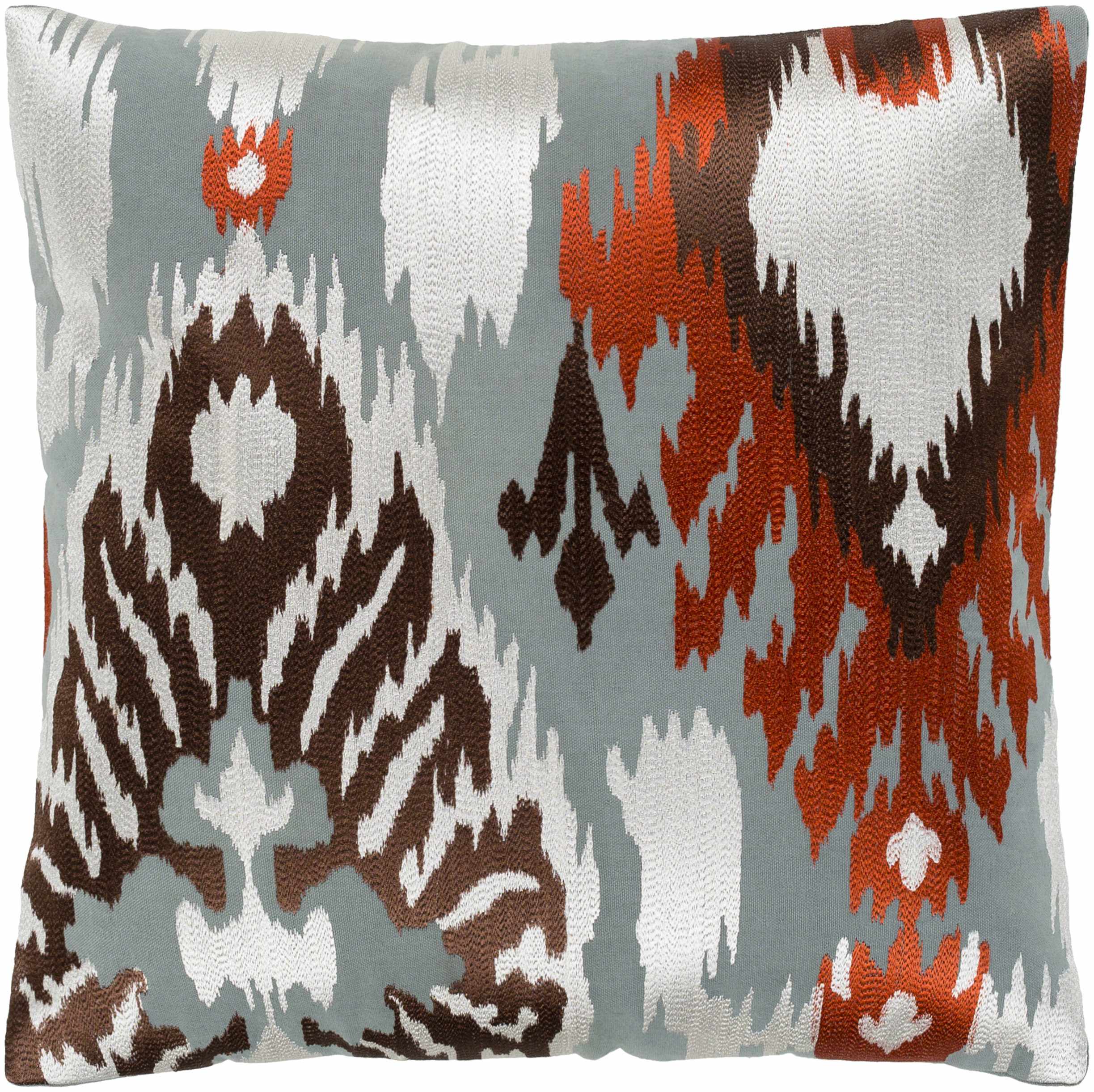 Minier Orange Brown Abstract Throw Pillow - Clearance-0
