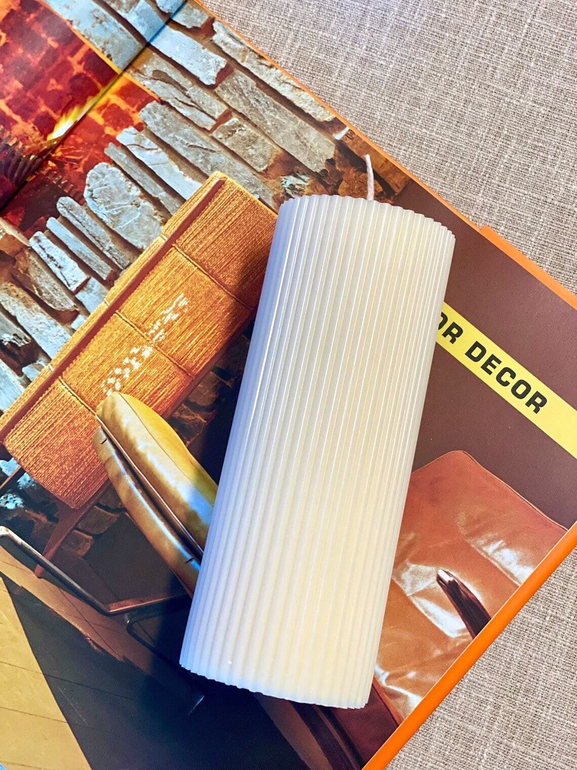 Ribbed Candle | Effortless Home Decor