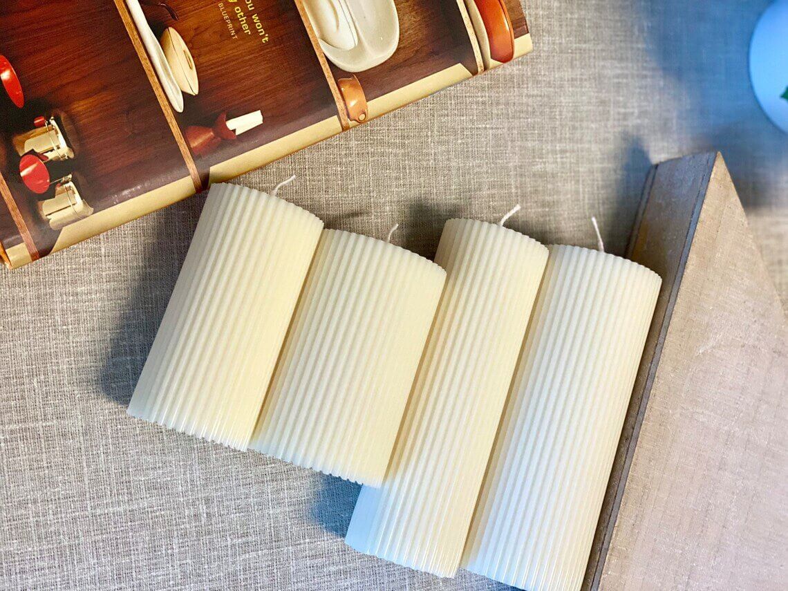 Ribbed Candle | Effortless Home Decor