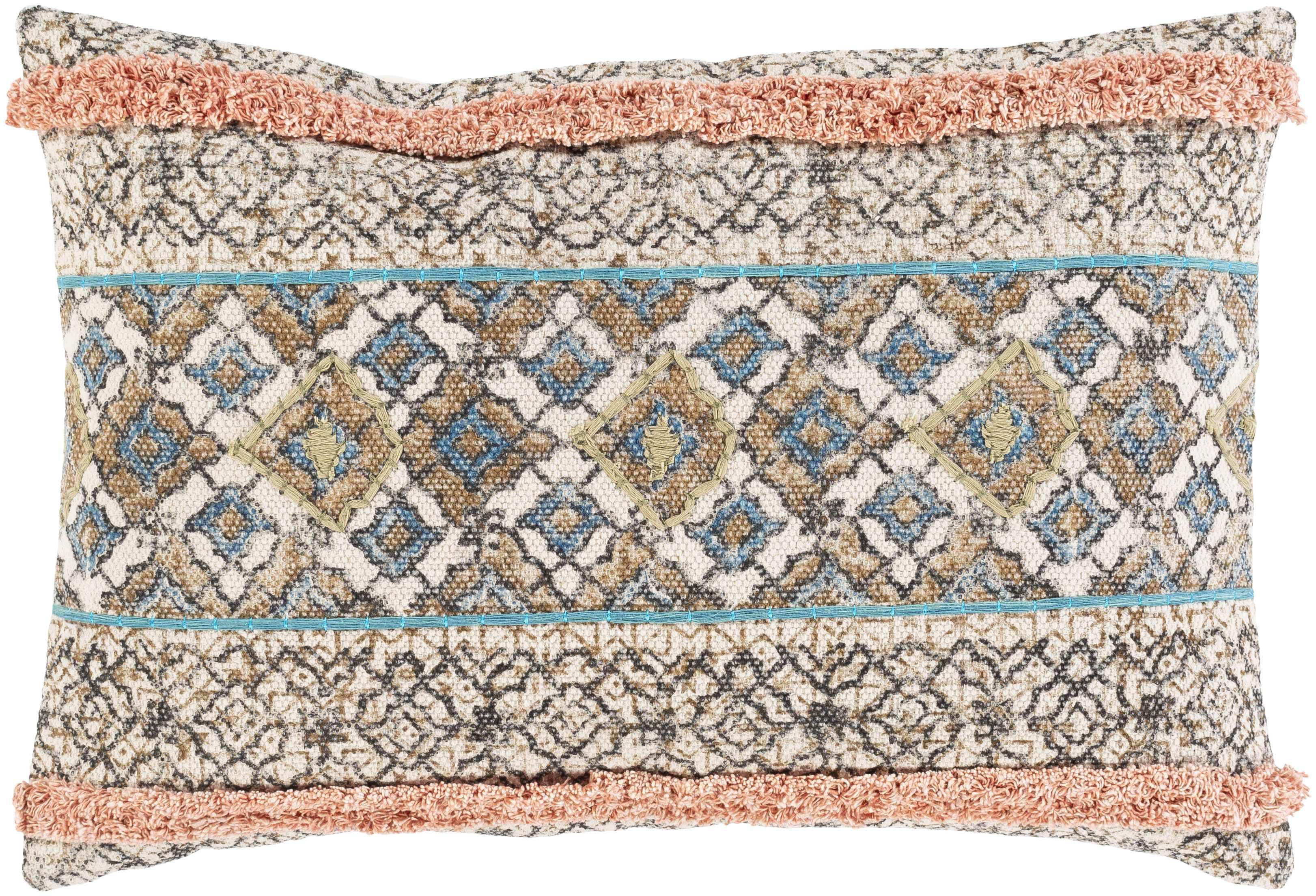 Melvindale Boho Diamond Pattern Lumbar Pillow - PRHOMZ