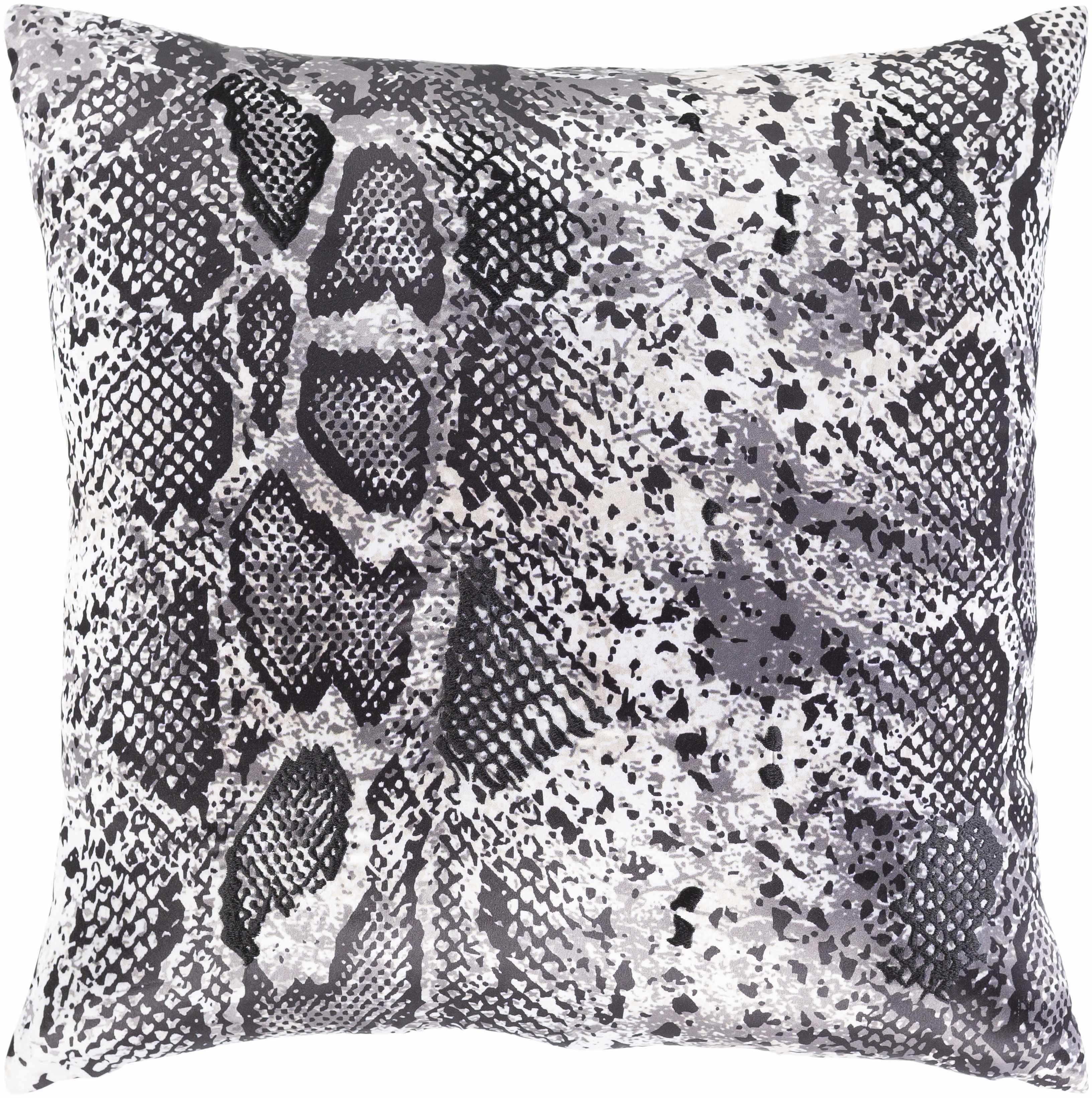 Manticao Charcoal Snake Print Throw Pillow - Clearance - PRHOMZ