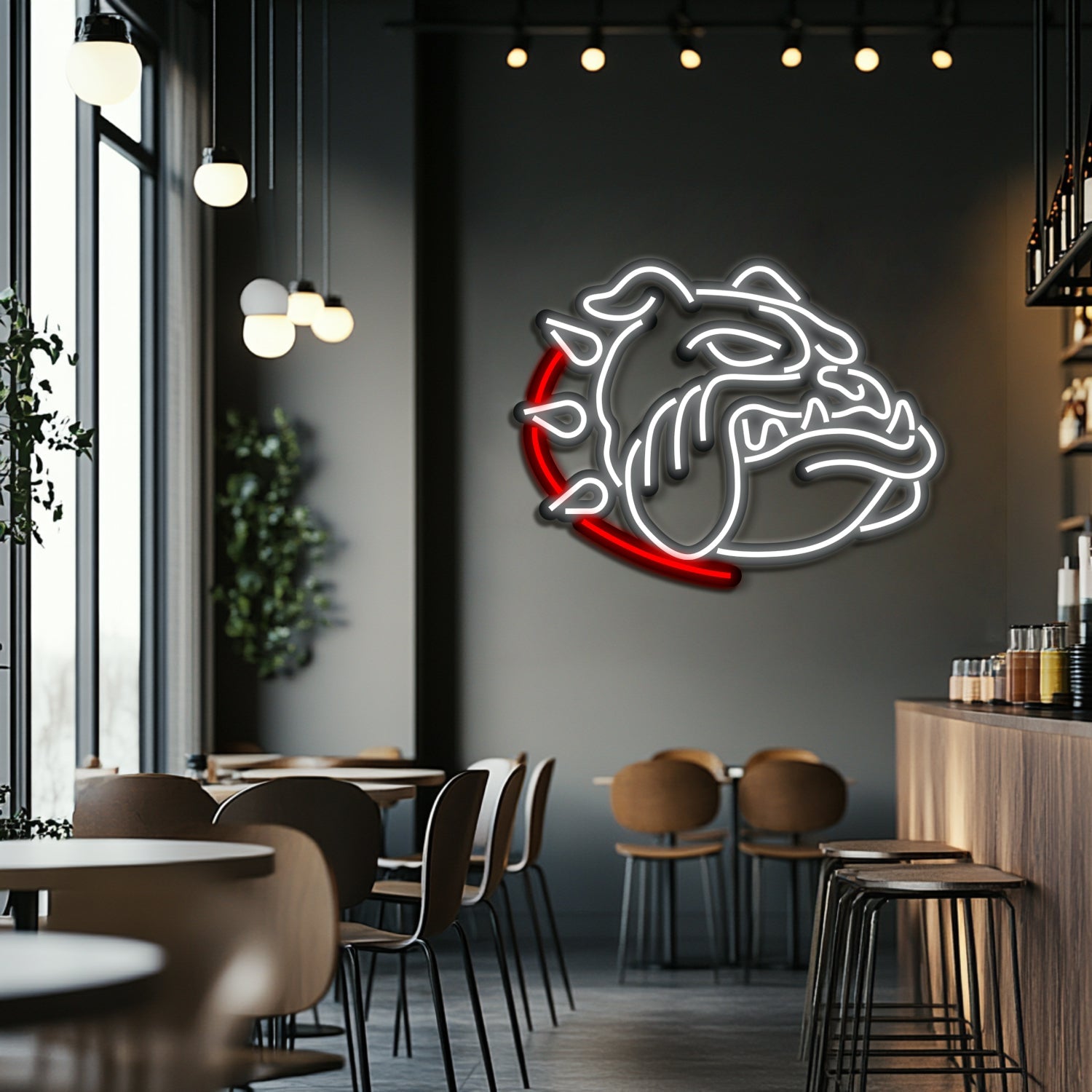 Bulldog Metal Neon Wall Art- LN0213