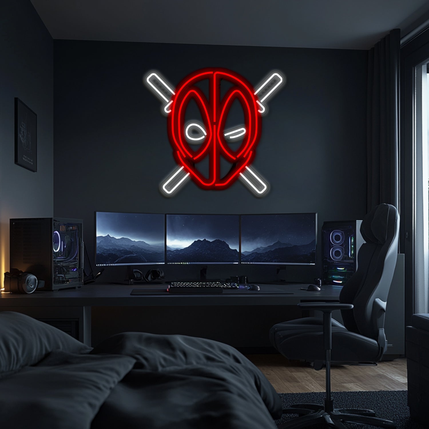 Deadpool Metal Neon Wall Art- LN0113