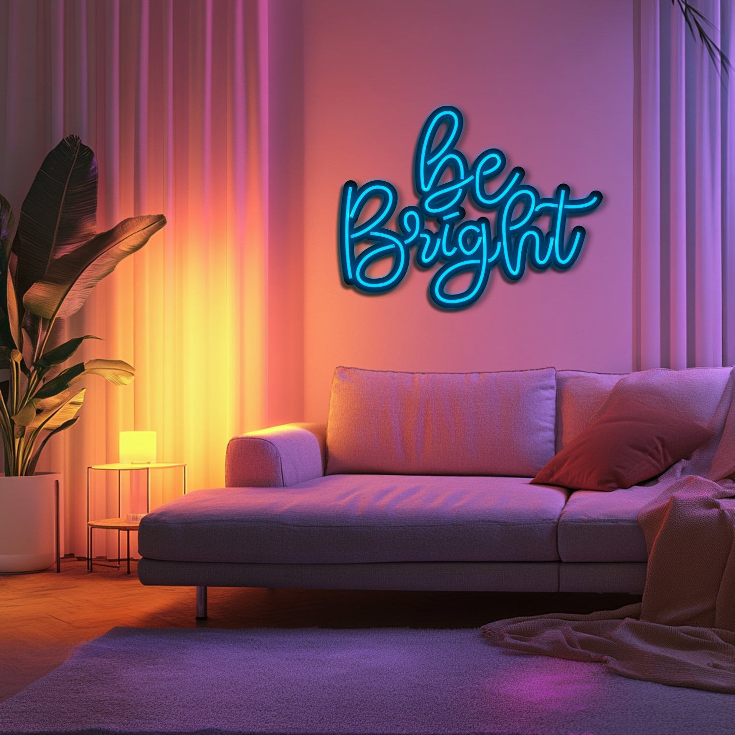 Be Bright Metal Neon Wall Art- LN0229