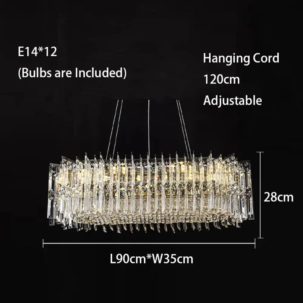 Modern Crystal Chrome Chandelier | Dining Room Lighting