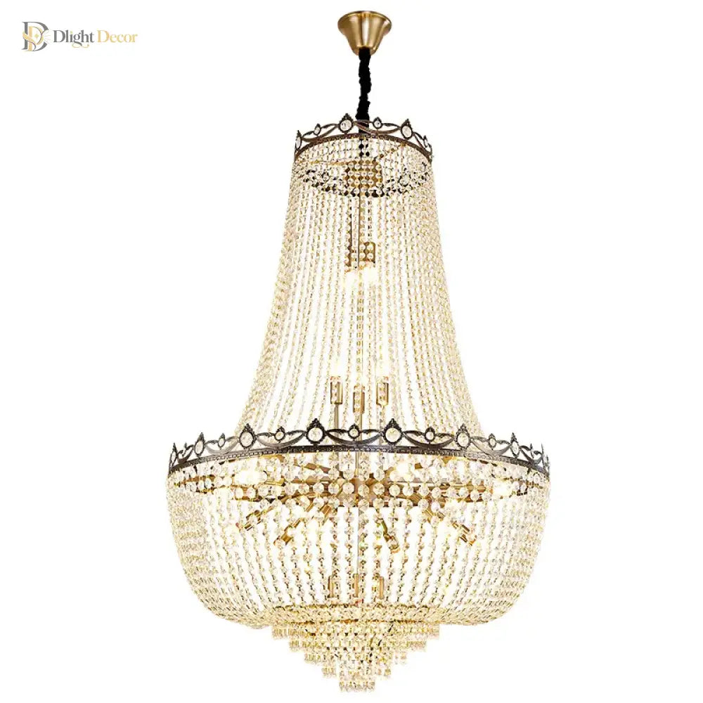 Modern Crystal Duplex Chandelier | Dining Room Lighting