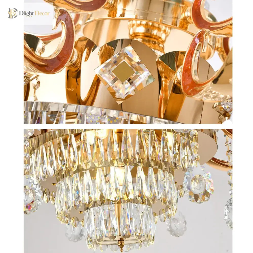 Modern Crystal European Chandelier | Dining Room Lighting