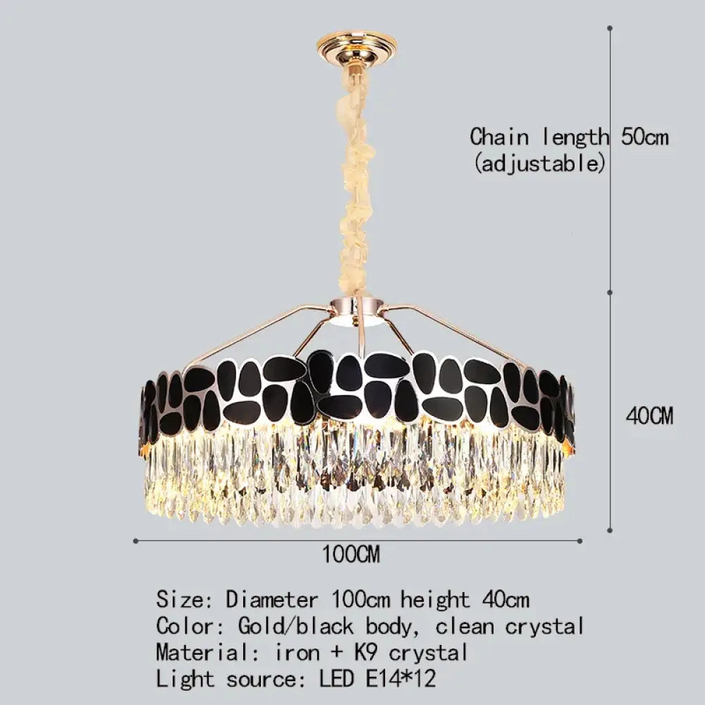 Modern Crystal Gold Chandelier | Dining & Kitchen Lighting