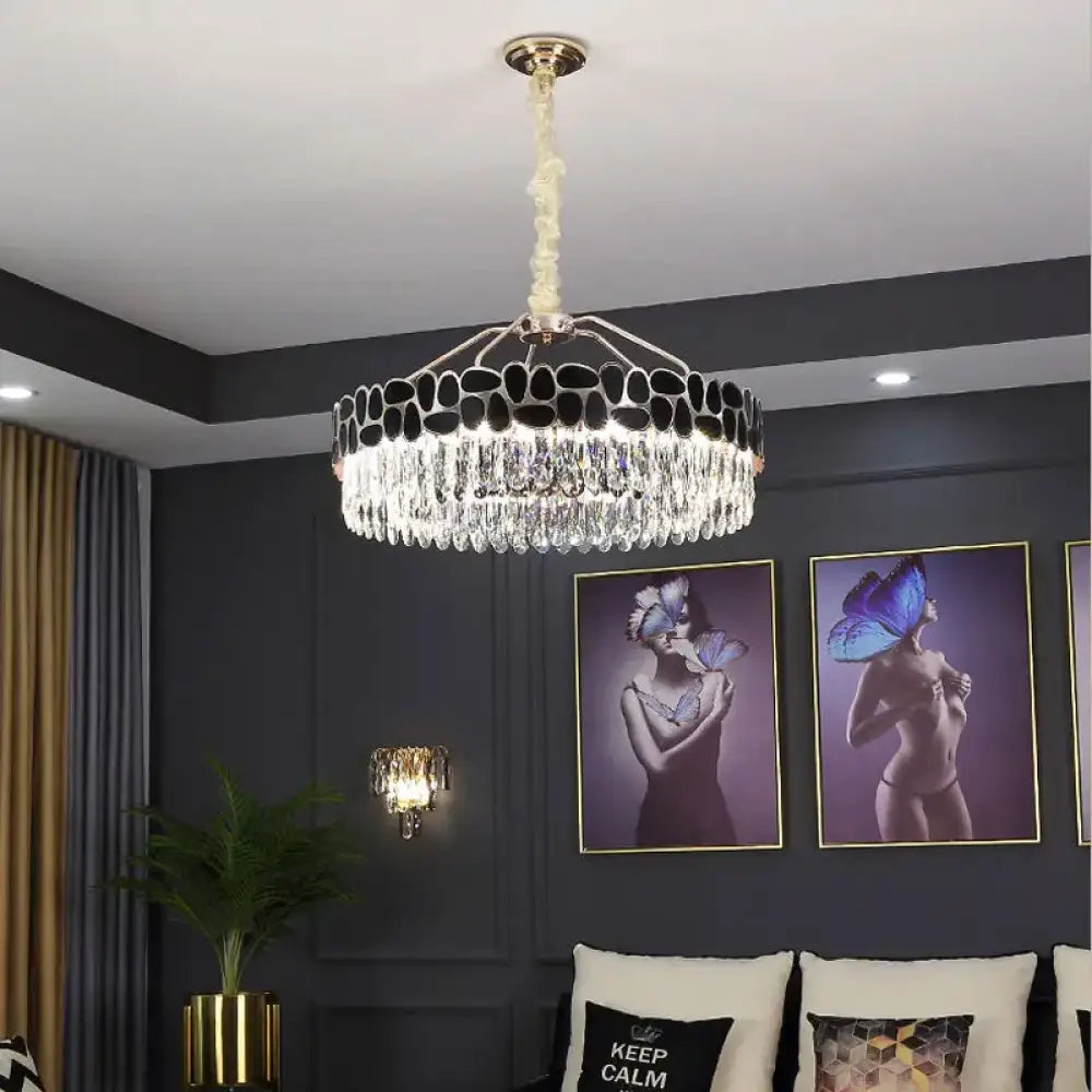 Modern Crystal Gold Chandelier | Dining & Kitchen Lighting