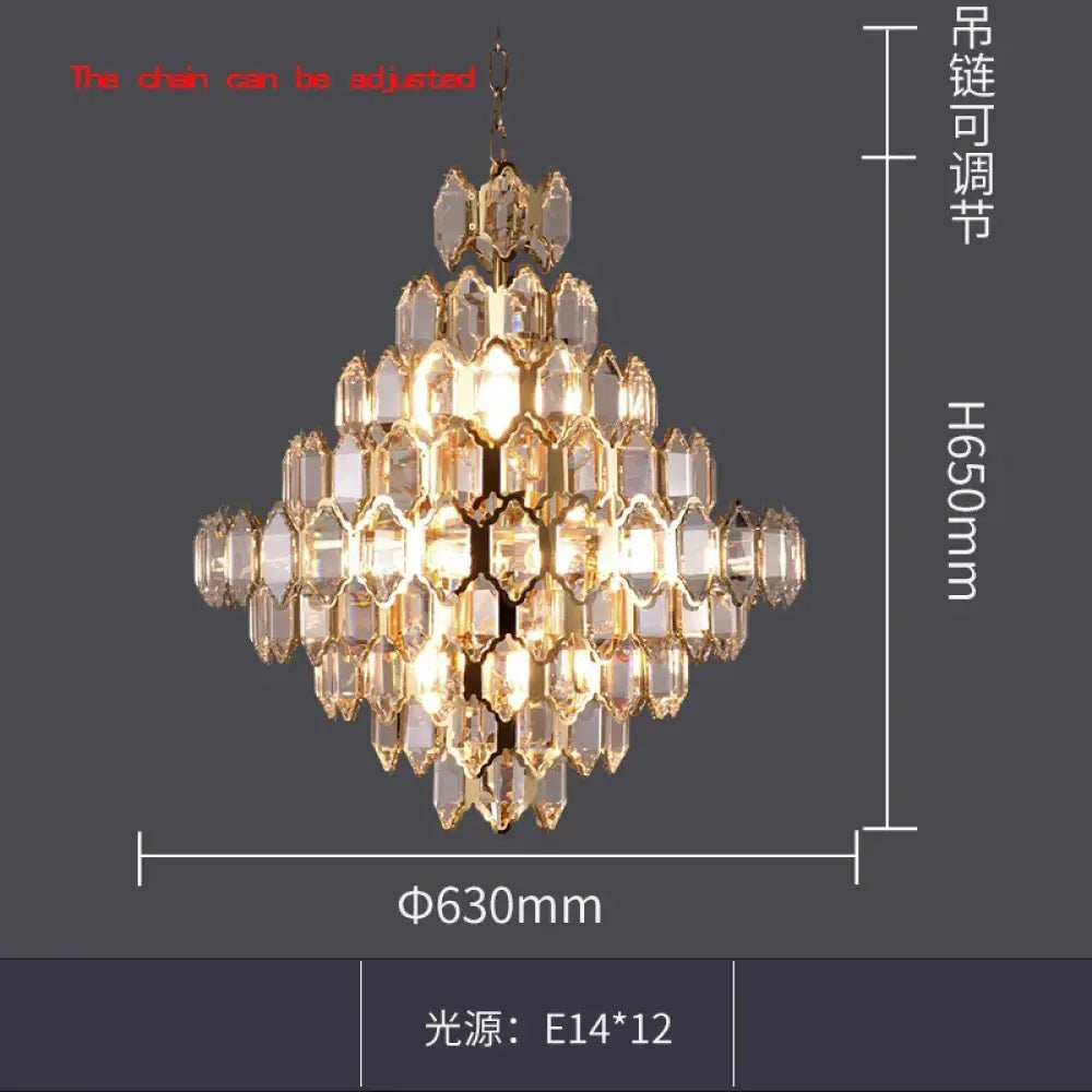 Modern Crystal Gold Chandelier | Dining Room Home Lighting