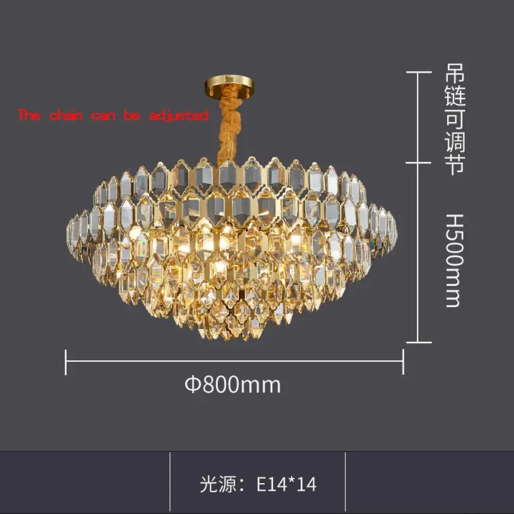 Modern Crystal Gold Chandelier | Dining Room Home Lighting