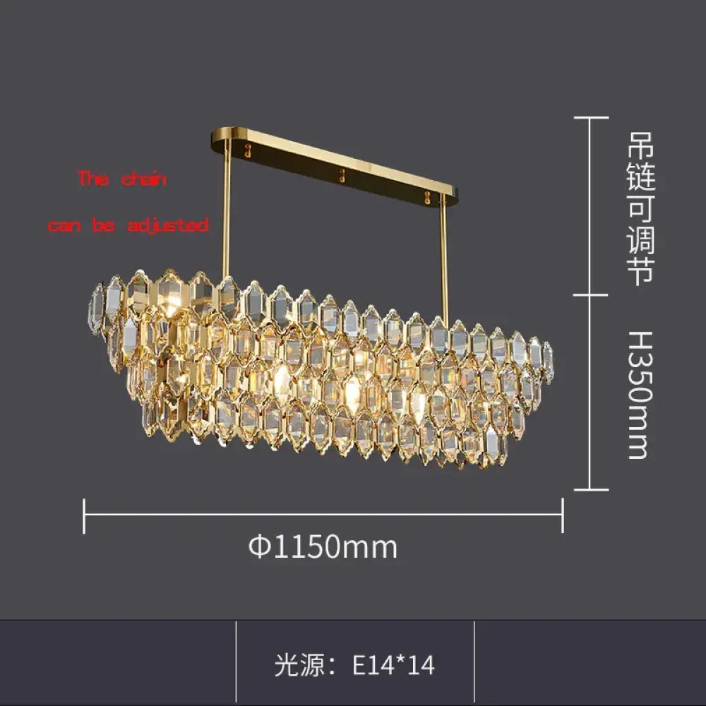 Modern Crystal Gold Chandelier | Dining Room Home Lighting
